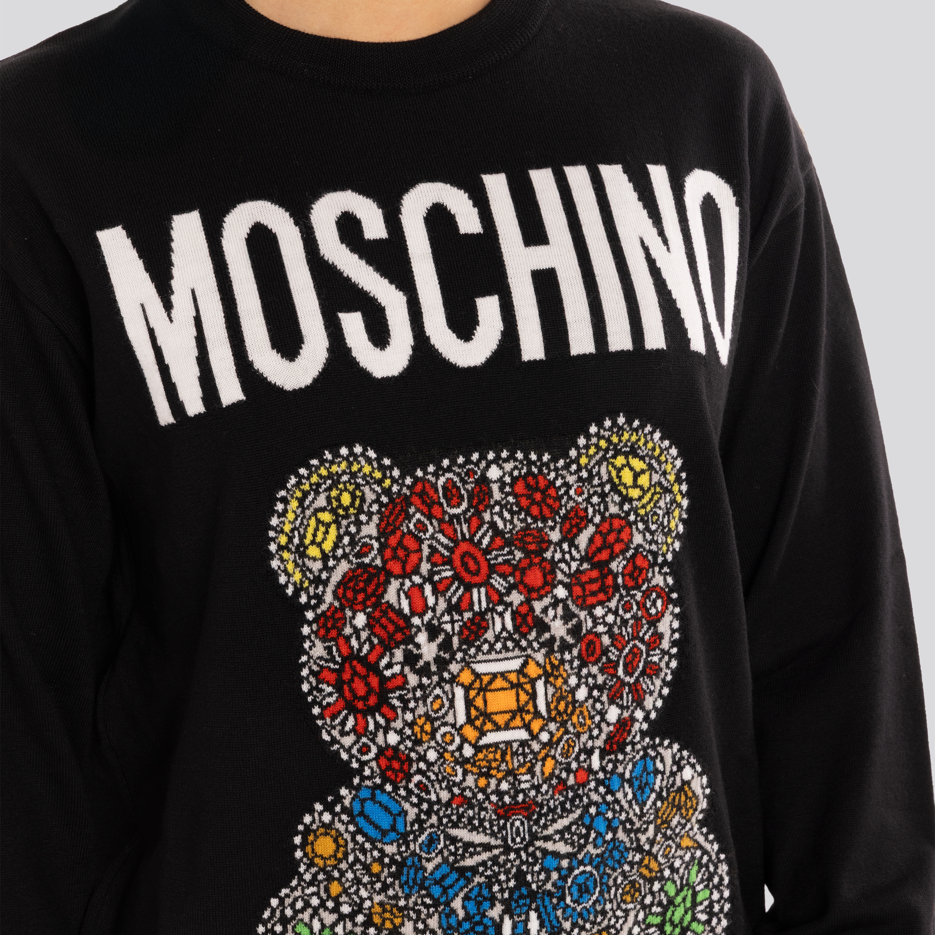 Buzo Negro Moschino Multicolor Bear