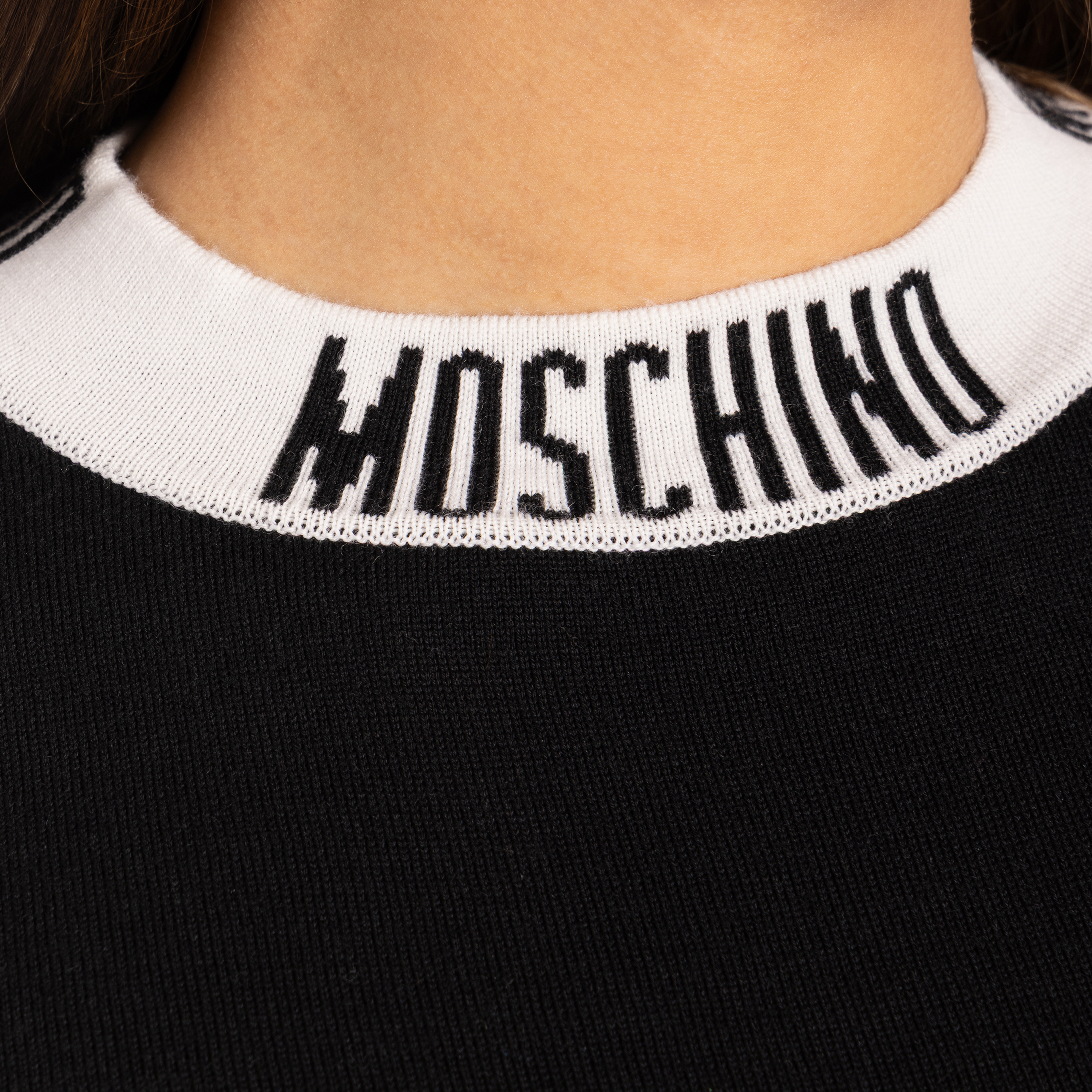 Top Negro Moschino Top Black Moshcino Logo Band