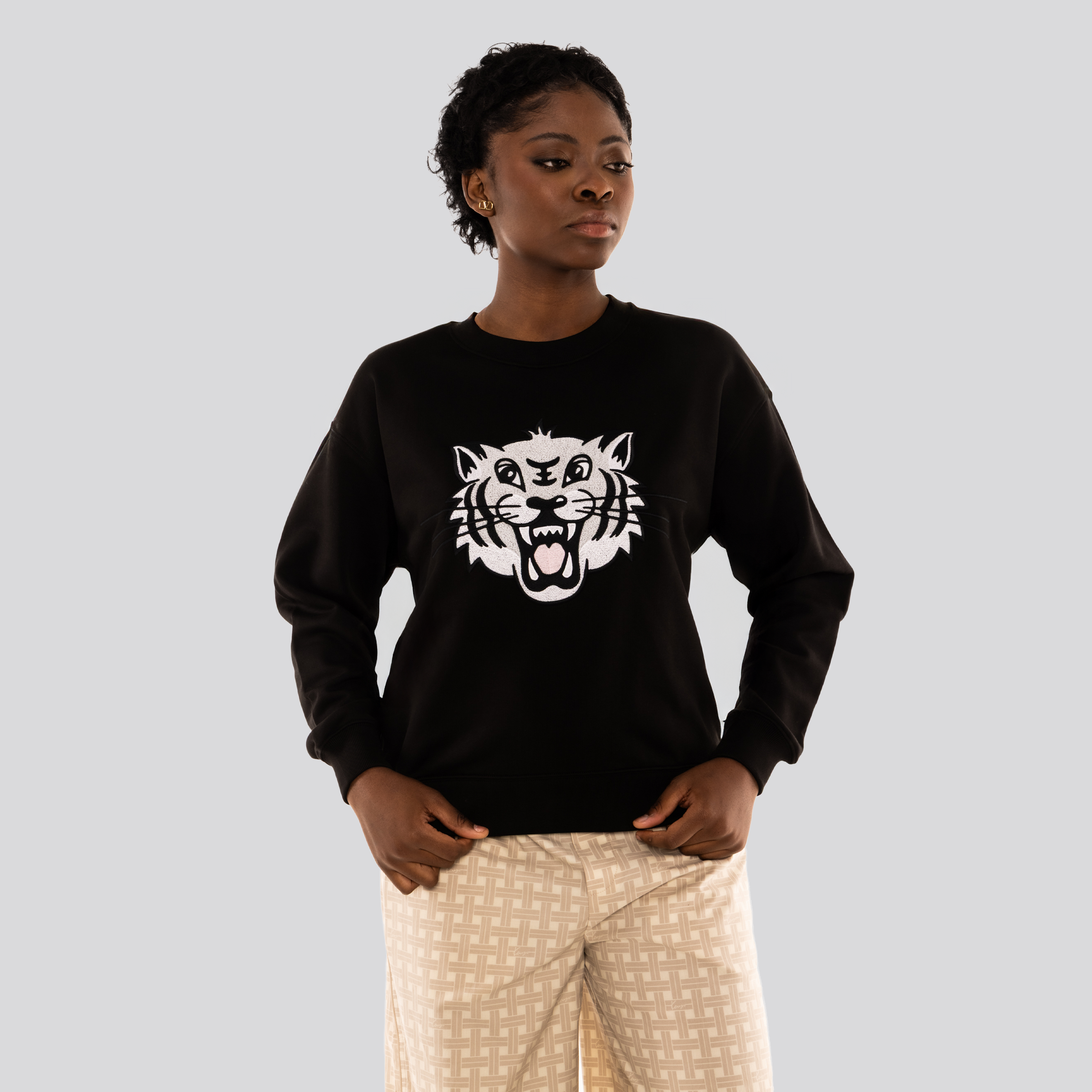 Buzo Negro Kenzo Big Tiger