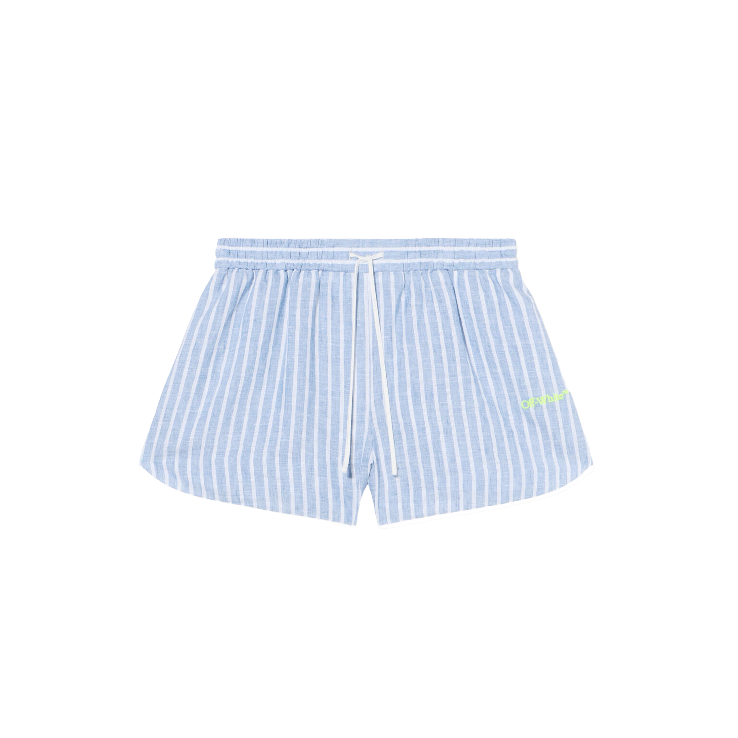 Short Celeste Off-White Striped