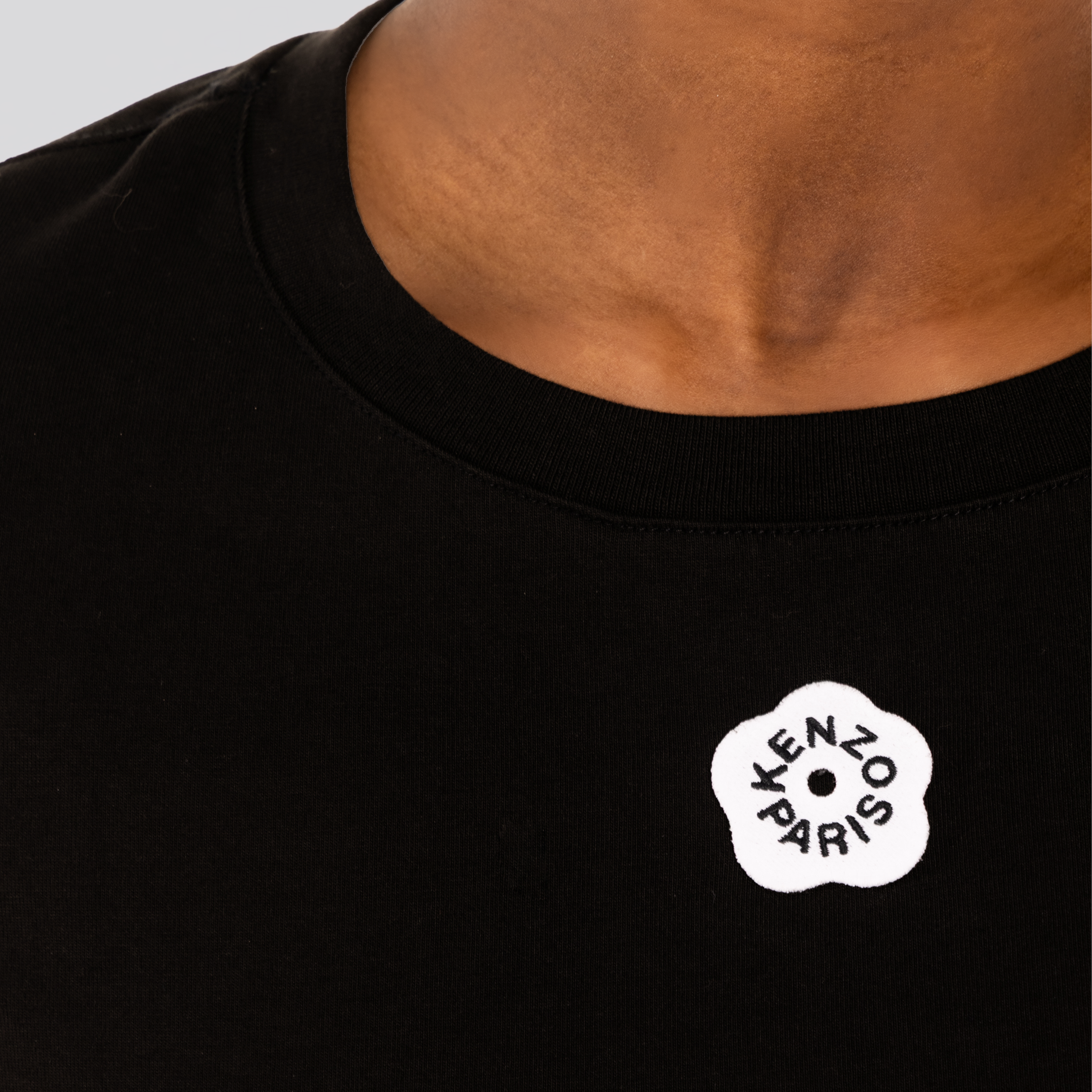Camiseta Negra Kenzo Flower Patch