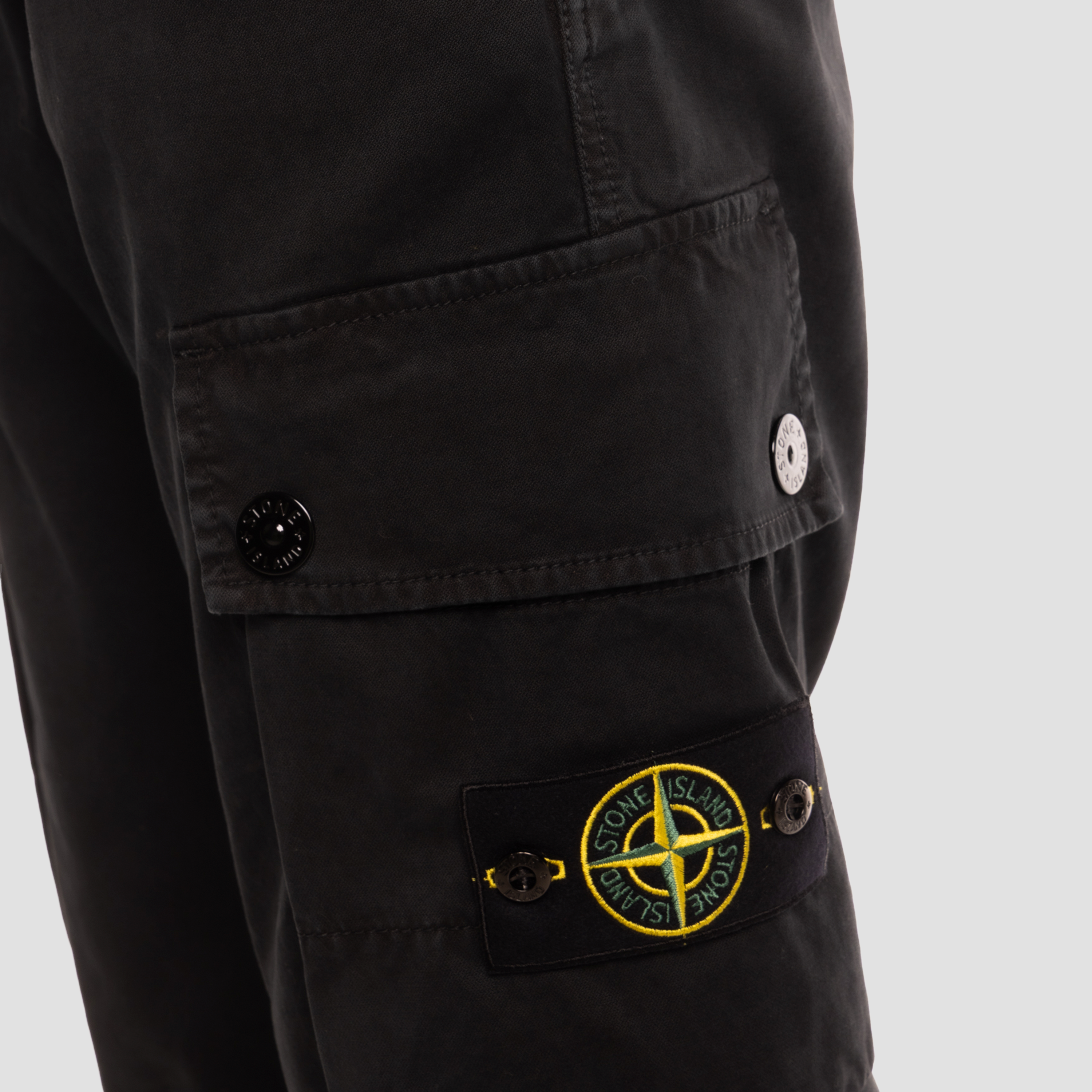 Pantalón Negro Stone Island Double Pocket Tag