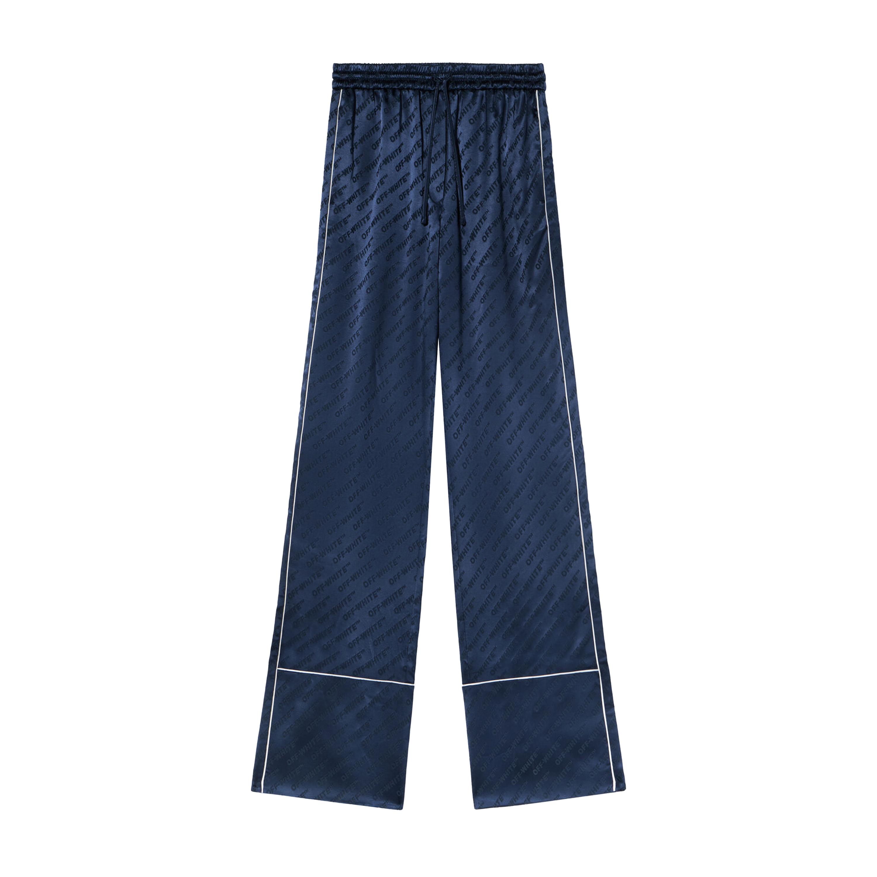 Pantalón Azul Off-White Satin Off Monogram