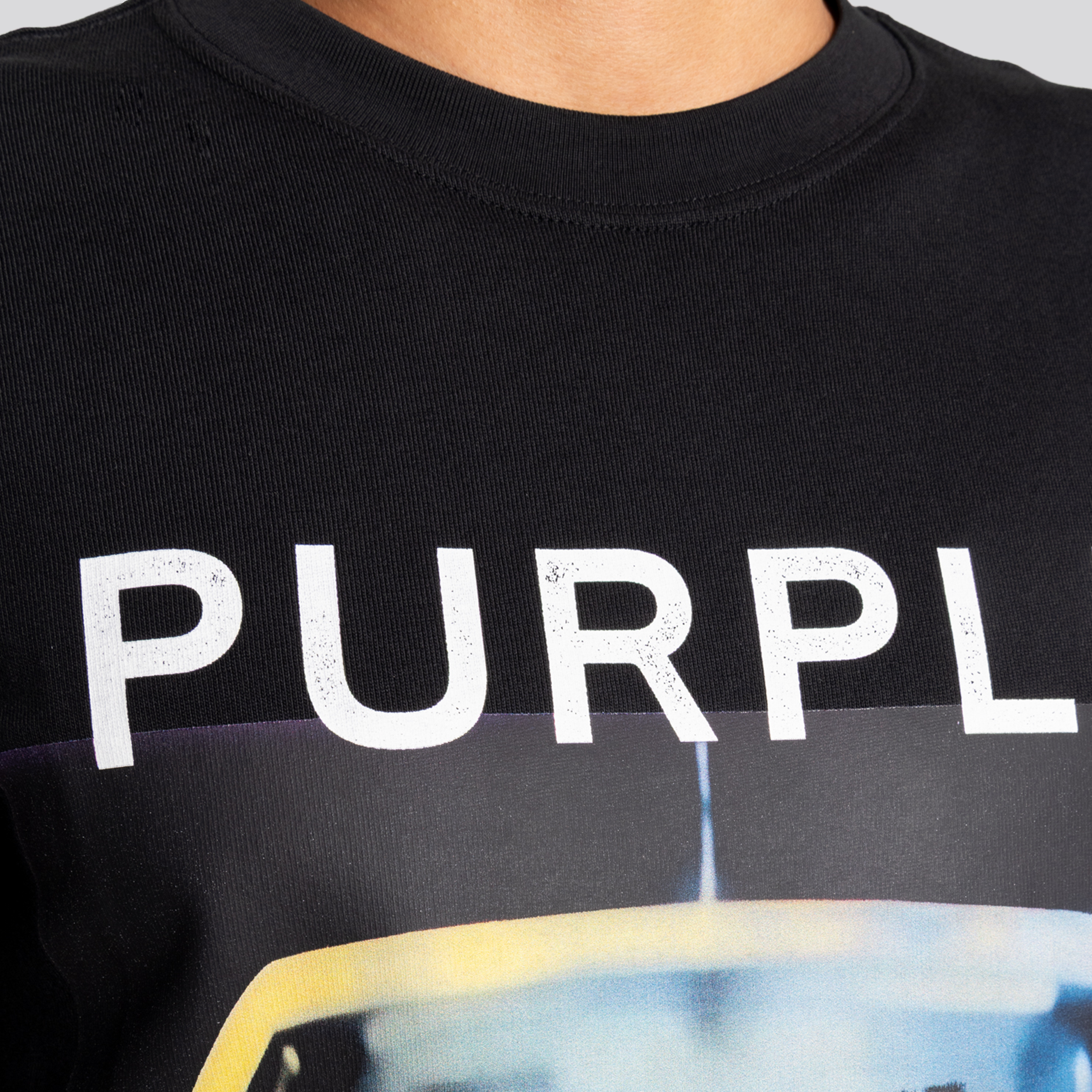 Camiseta Negra PURPLE Logo Car
