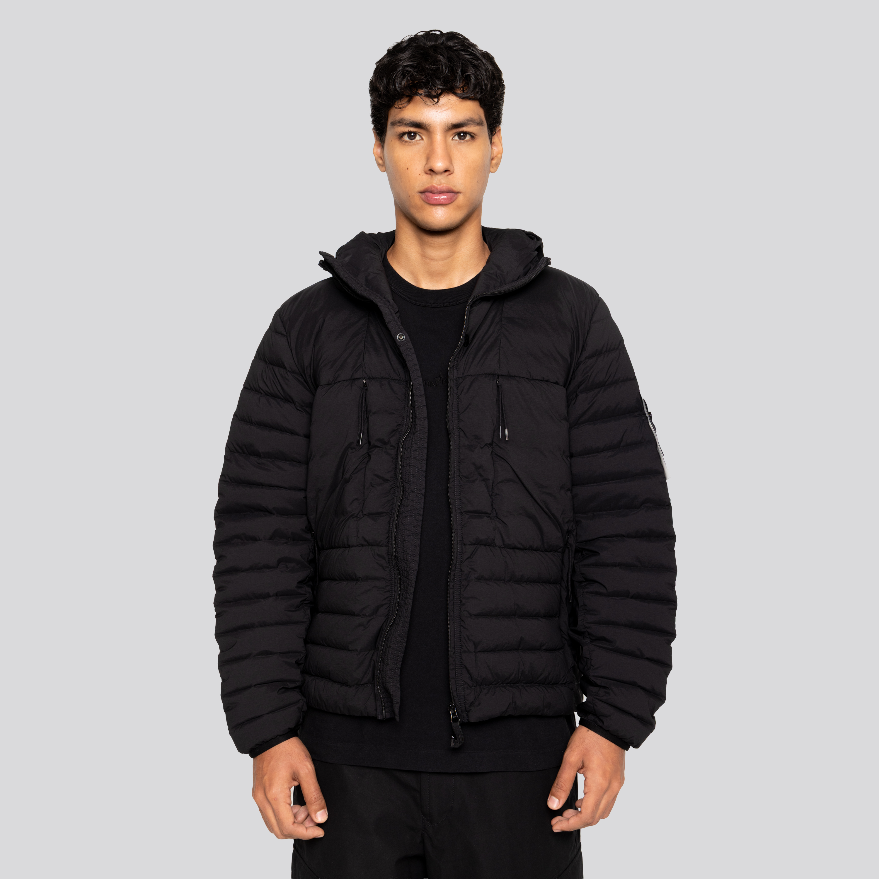 Chaqueta Negra Stone Island Piuma