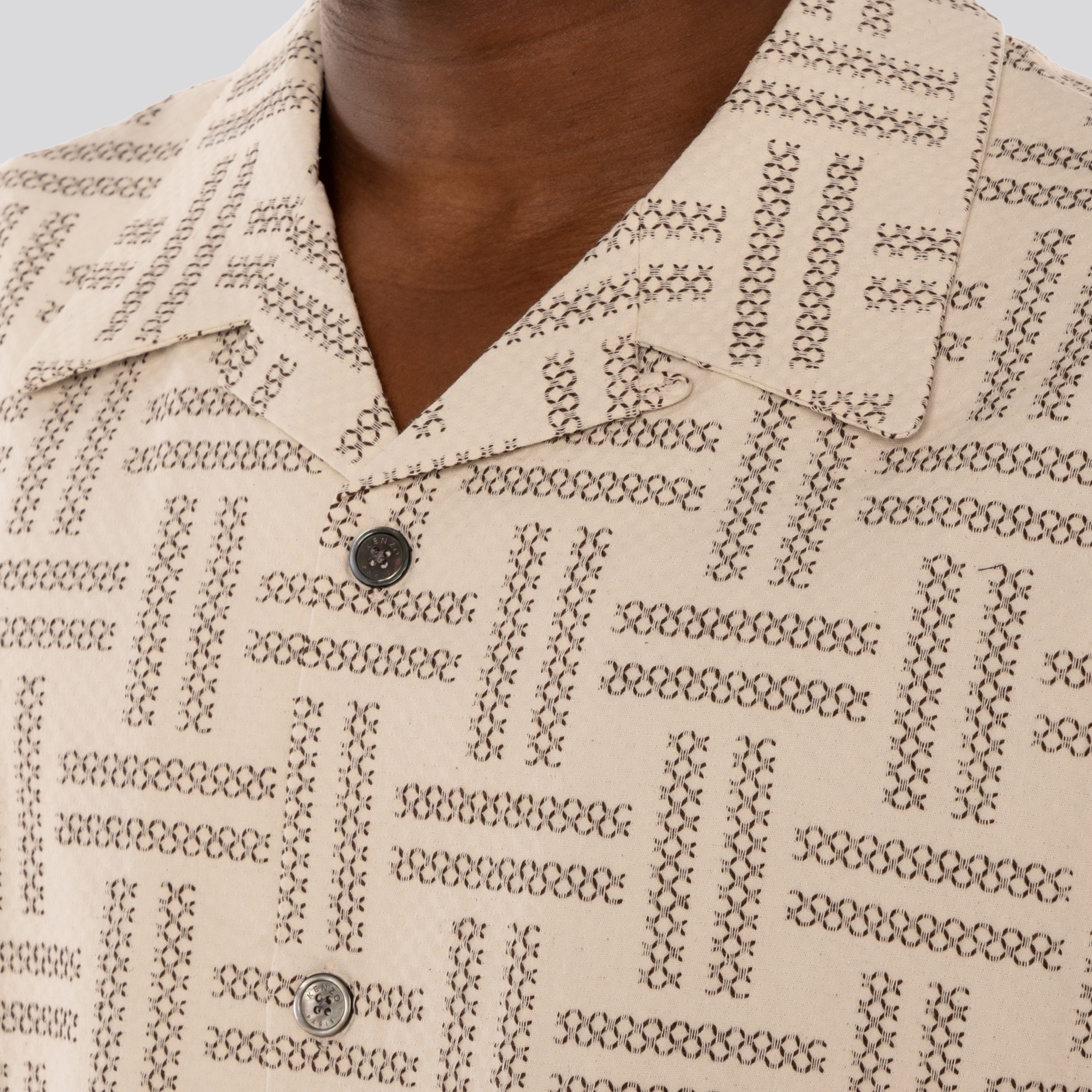 Camisa Beige Kenzo Weave'