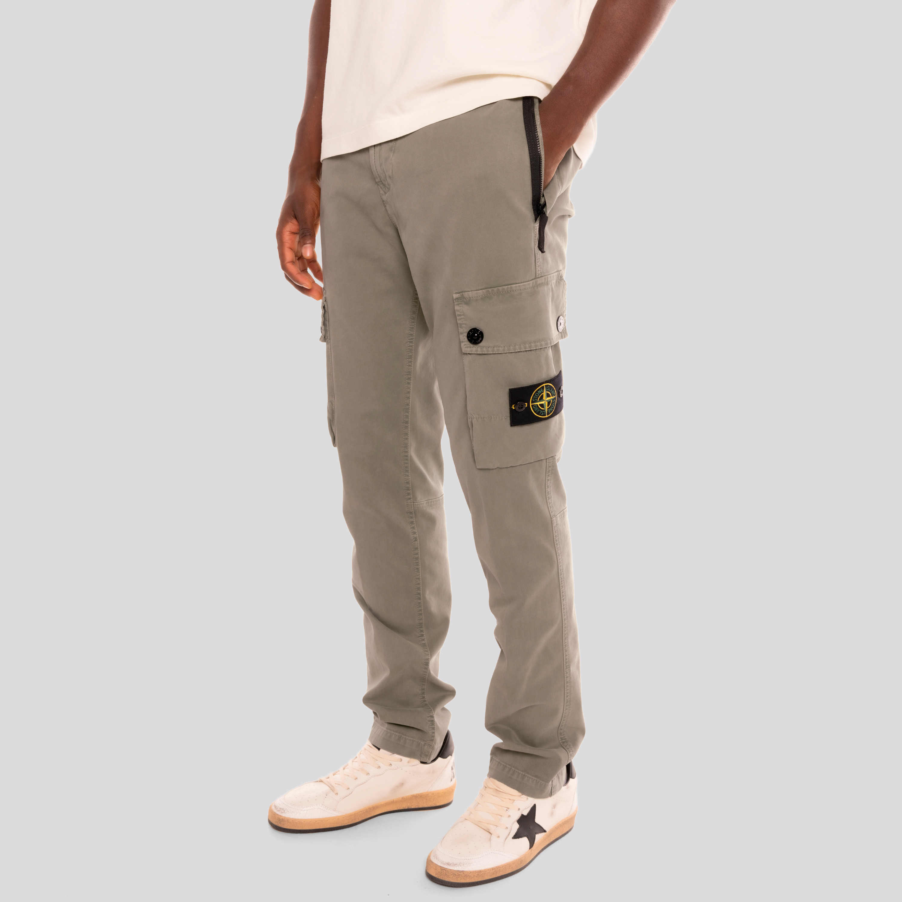 Pantalón Verde Stone Island Double Pocket Tag