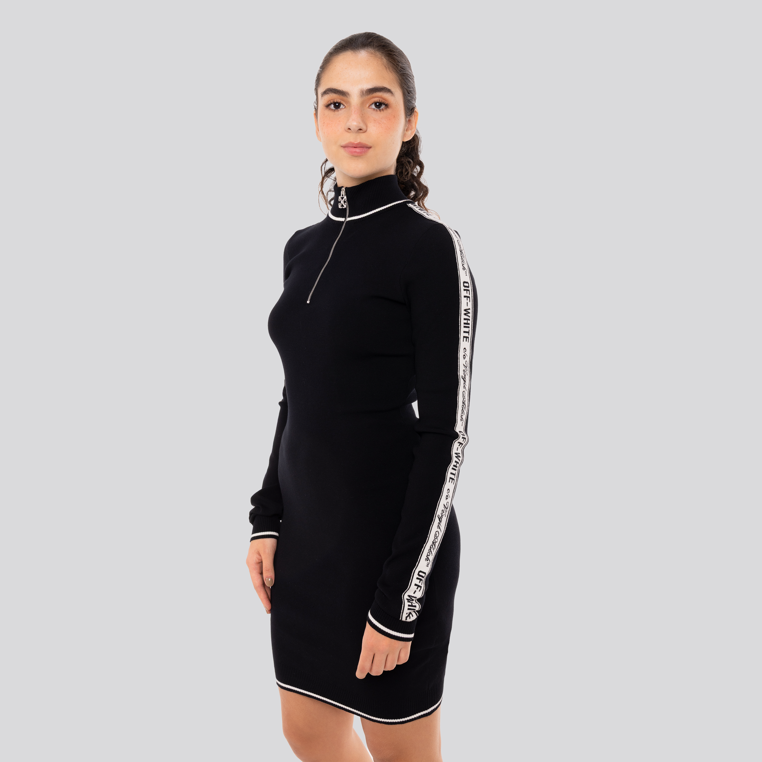 Vestido Negro Off-White Logoband