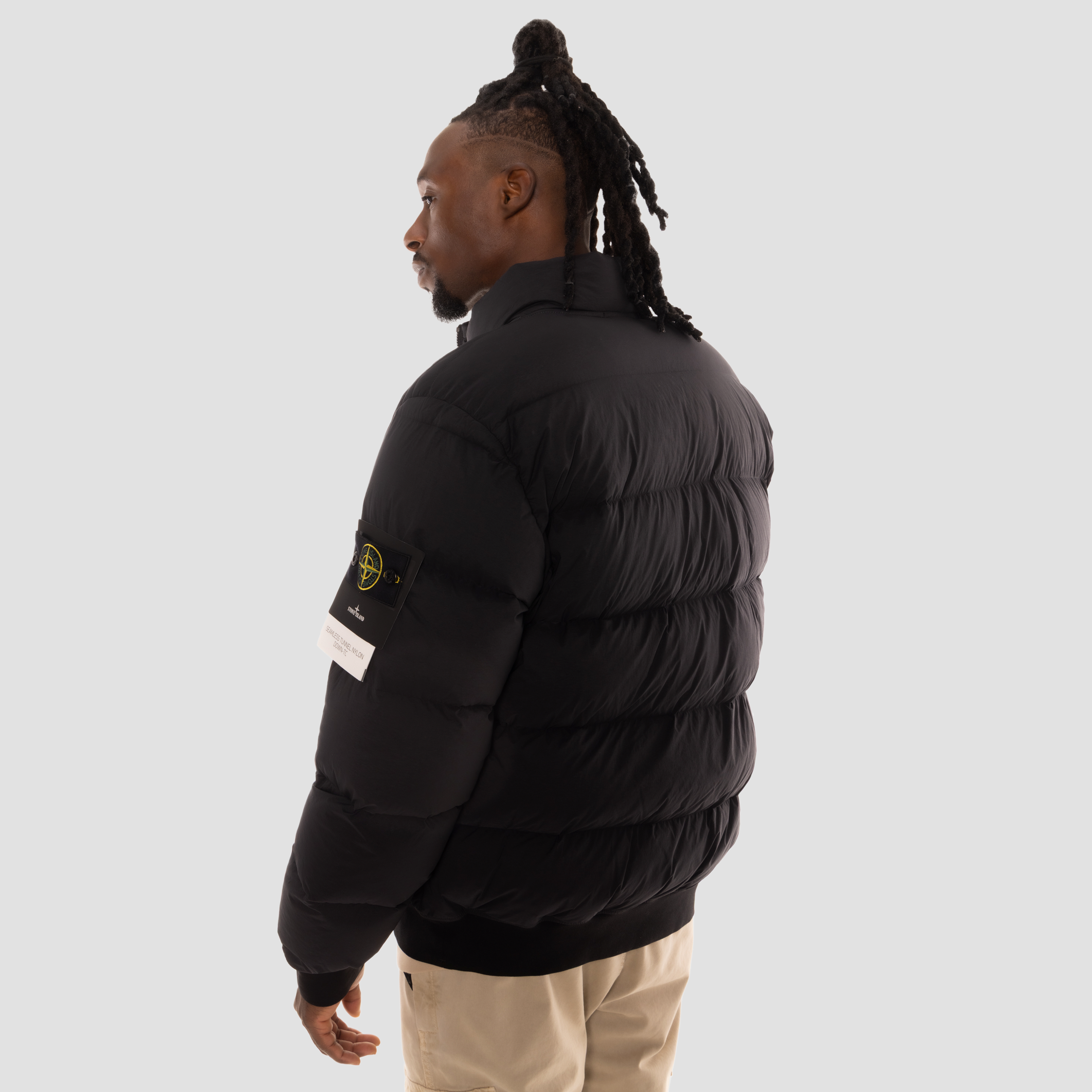 Chaqueta Negra Stone Island Piuma