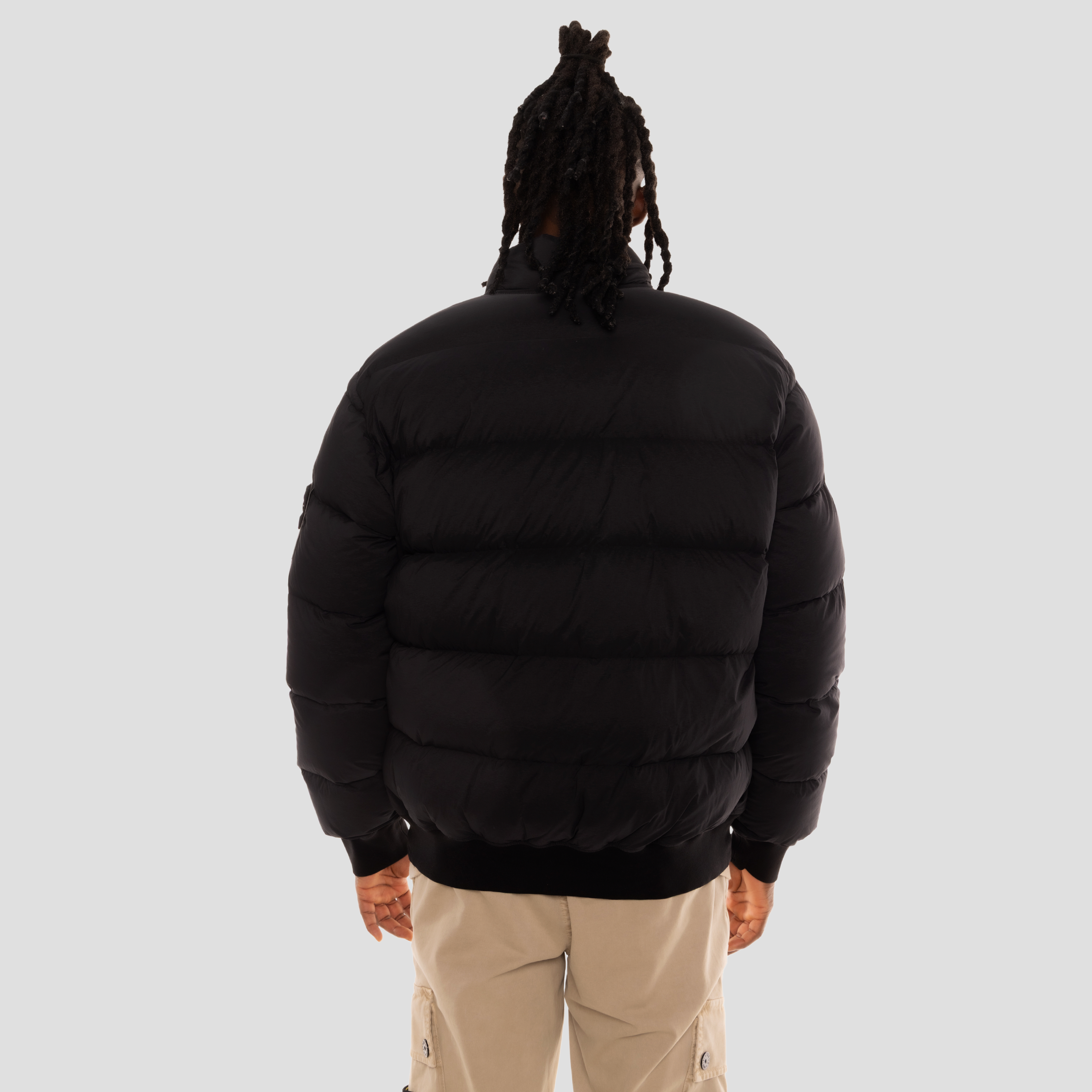 Chaqueta Negra Stone Island Piuma