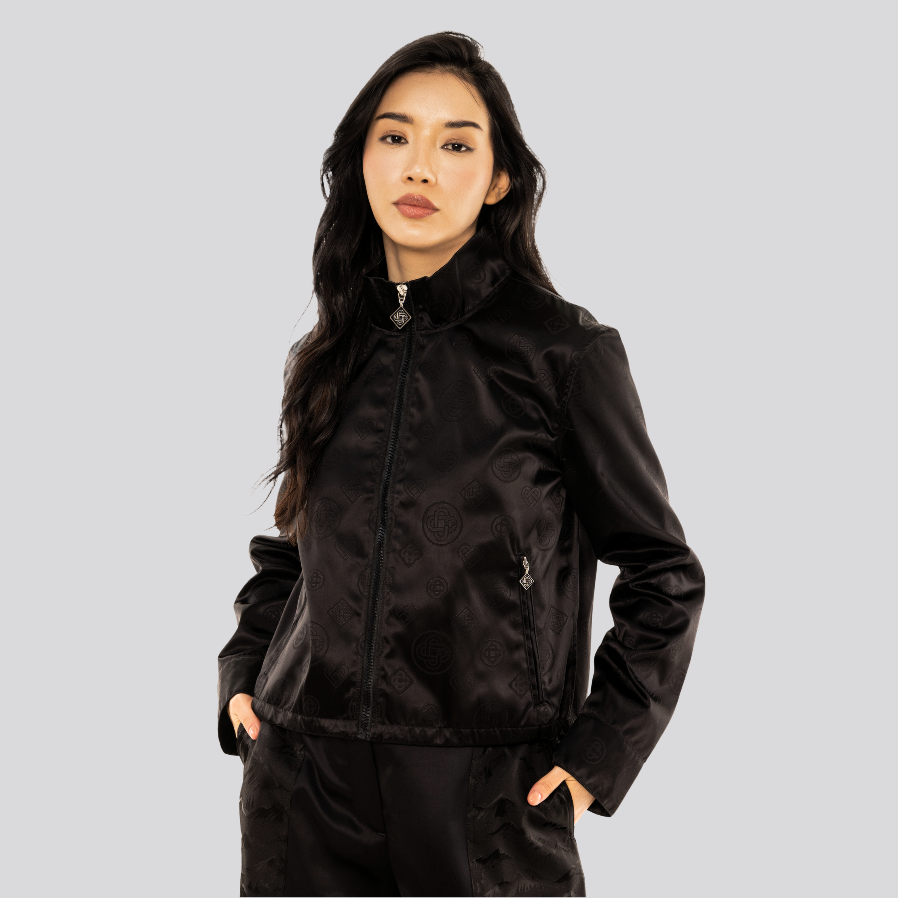 Chaqueta Negra Casablanca Monogram