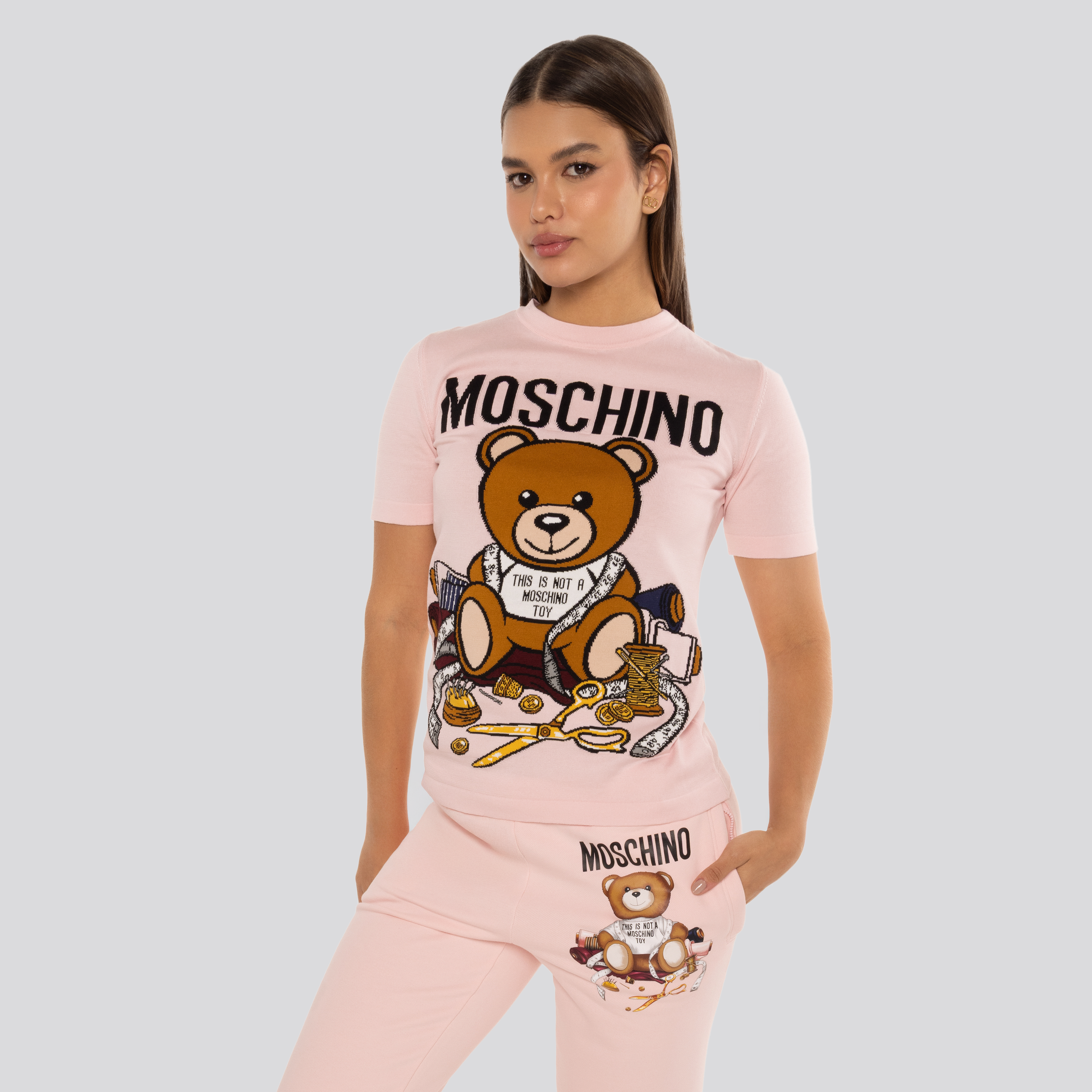 Buzo Rosado Moschino Taylor Tedy Knit