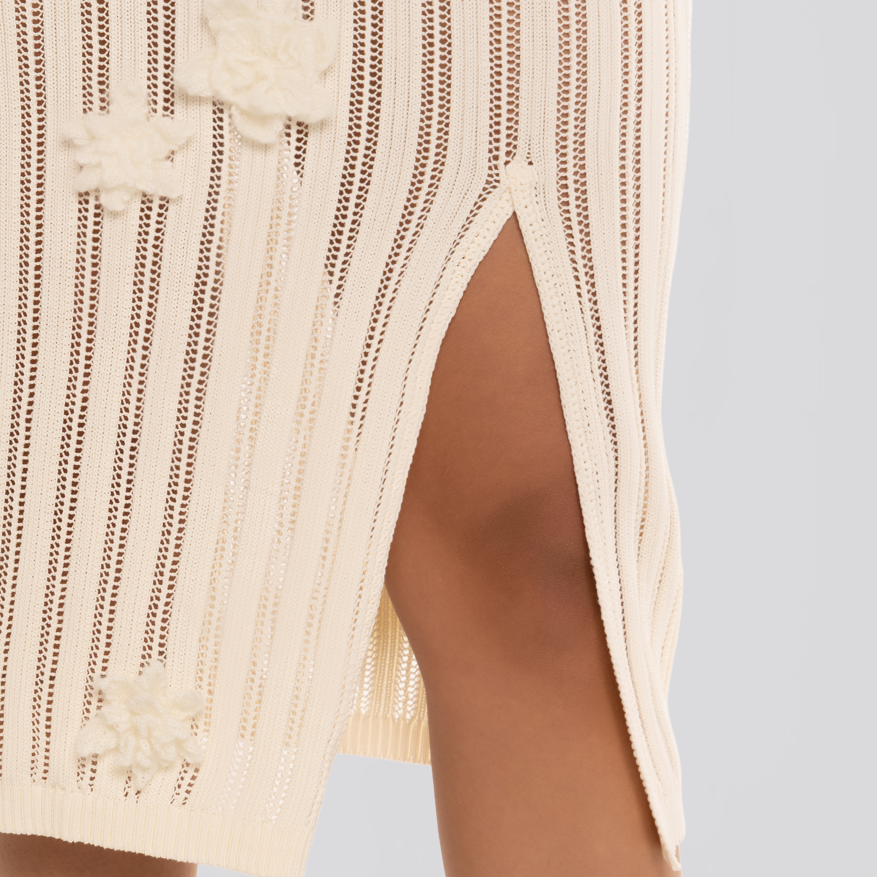 Falda Blanca Casablanca Flower Lace