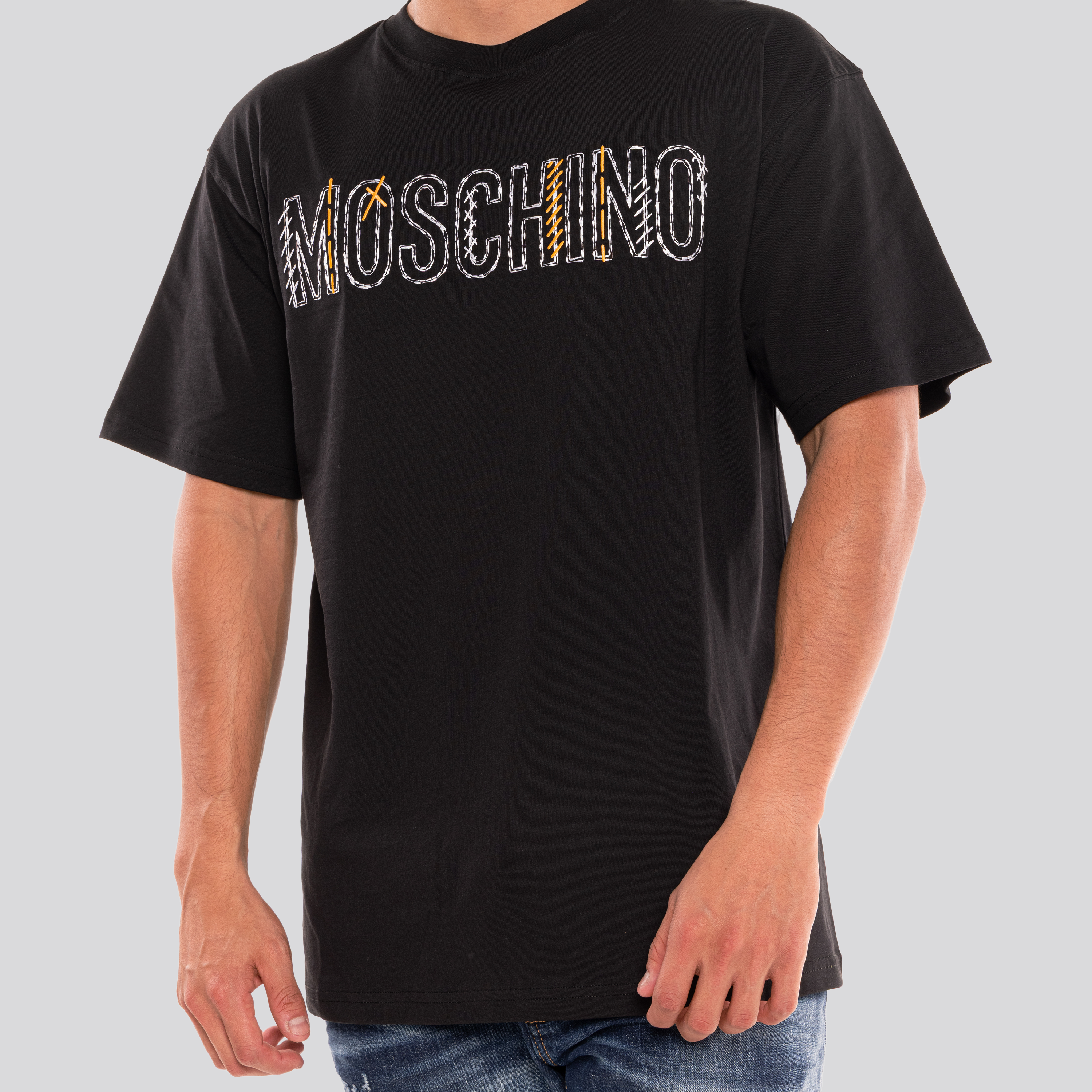 Camiseta Negra Moschino Logox