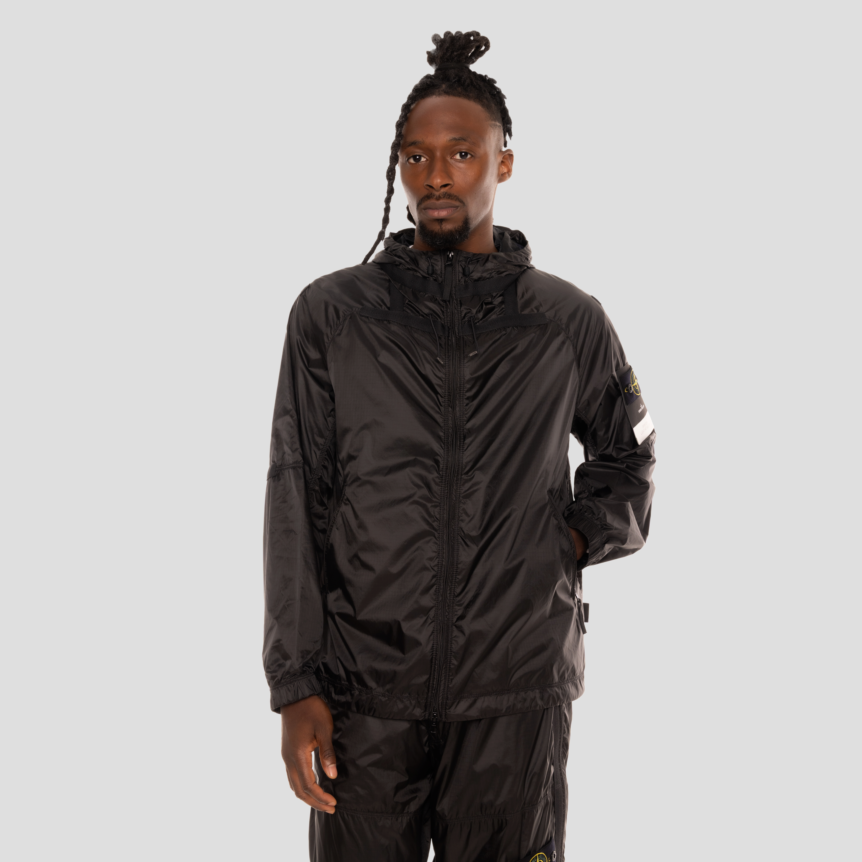 Chaqueta Gris Oscuro Stone Island Nylon