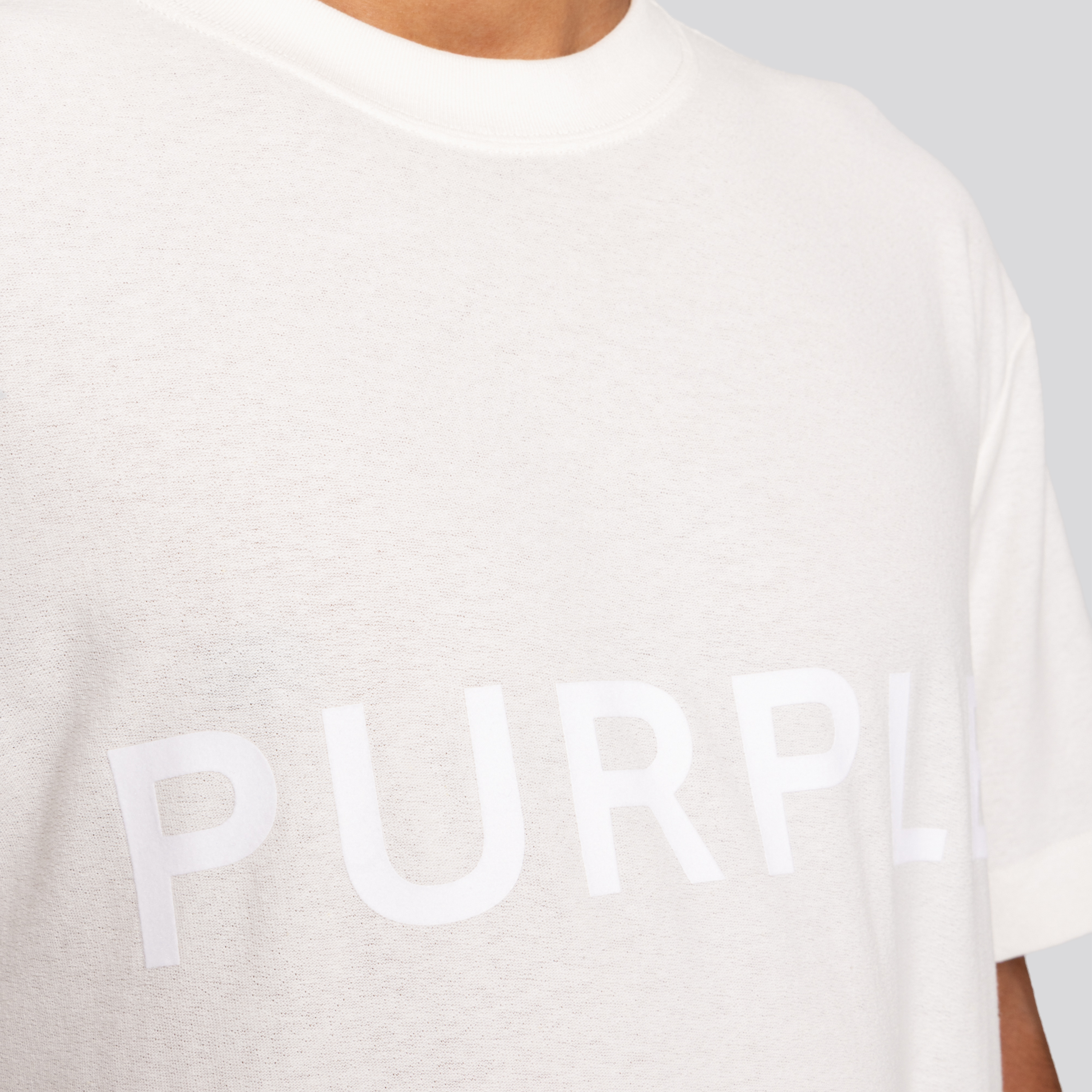 Camiseta Blanca PURPLE Textured