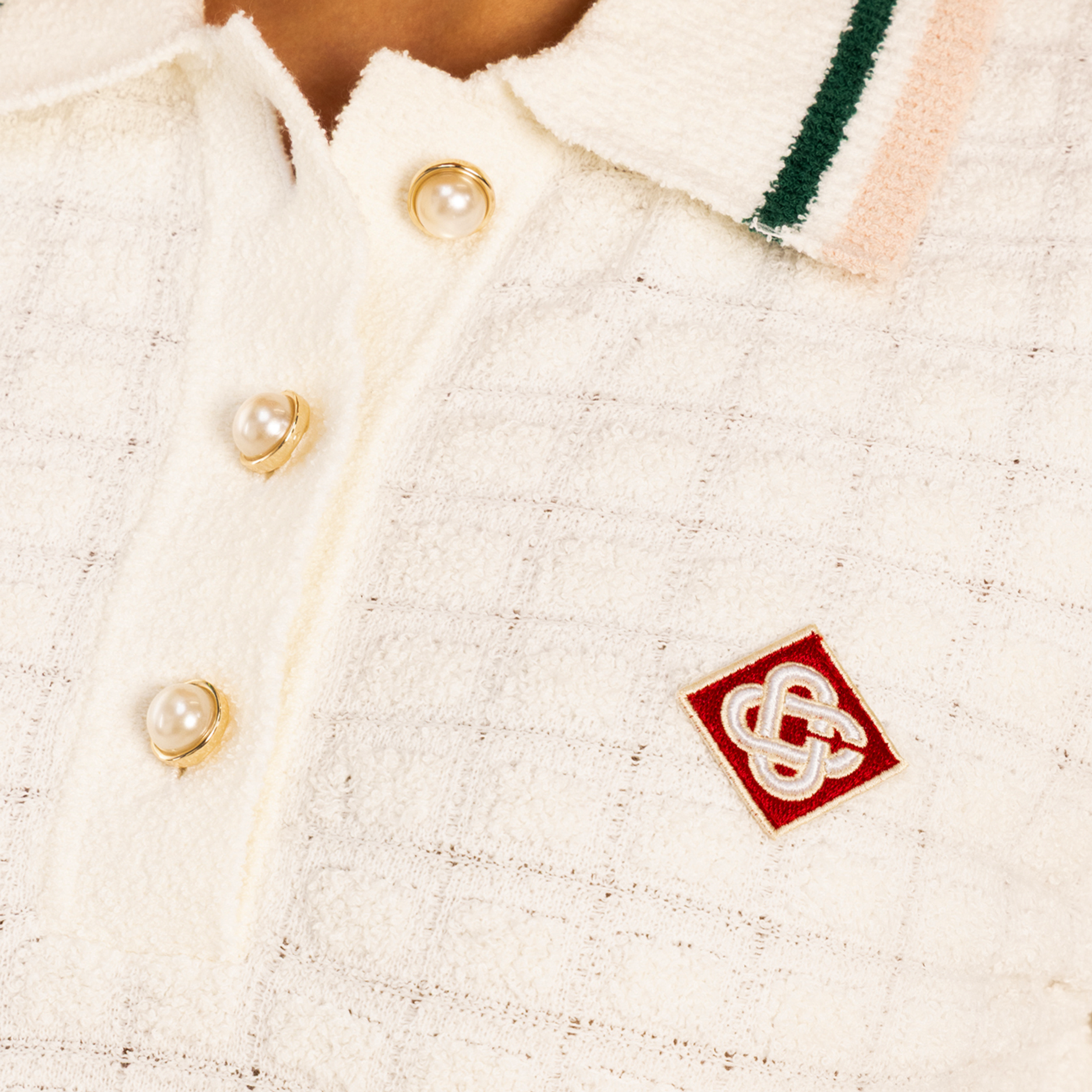 Camiseta Tipo Polo Blanco Casablanca Boucle