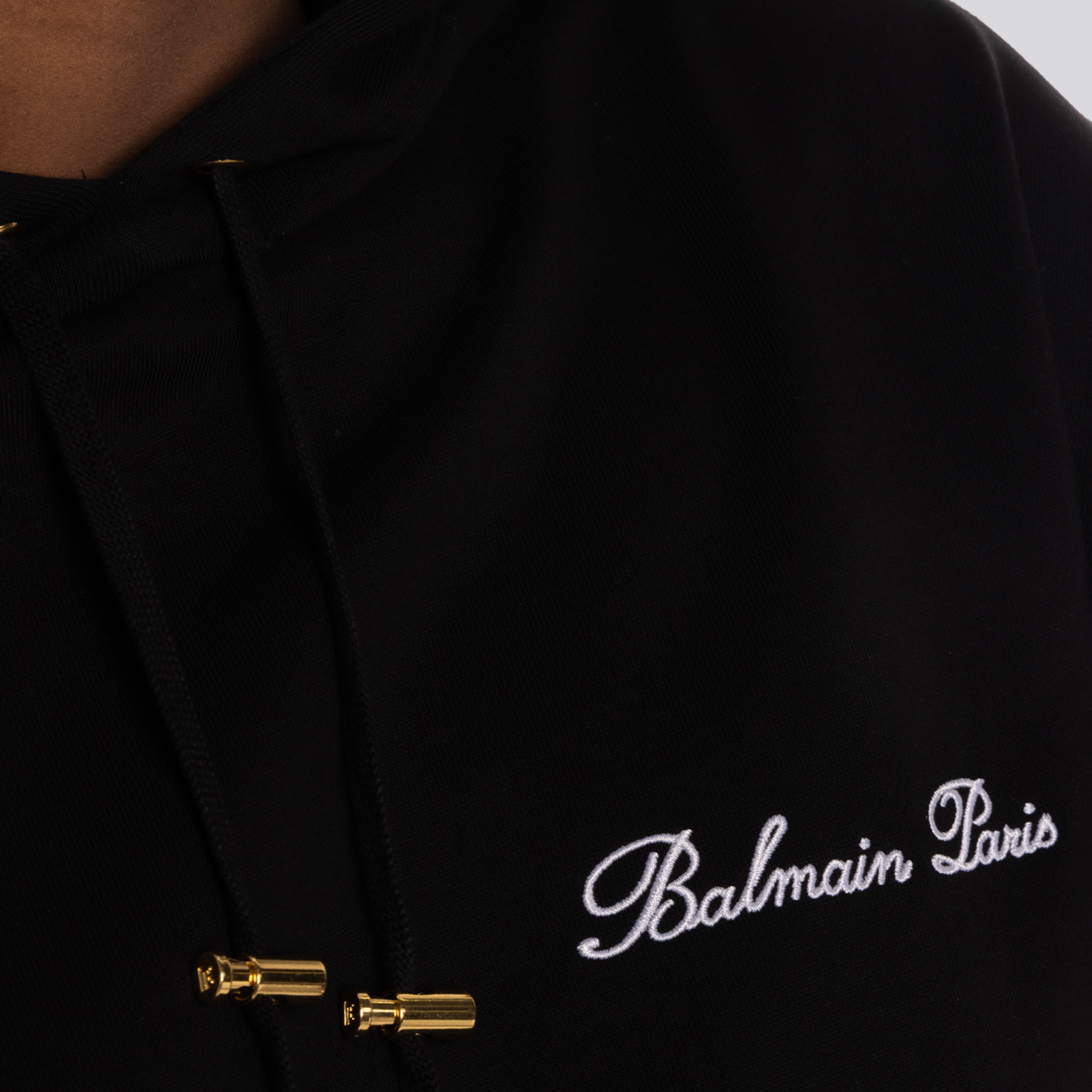 Buzo Negro Balmain Signatur Cropped