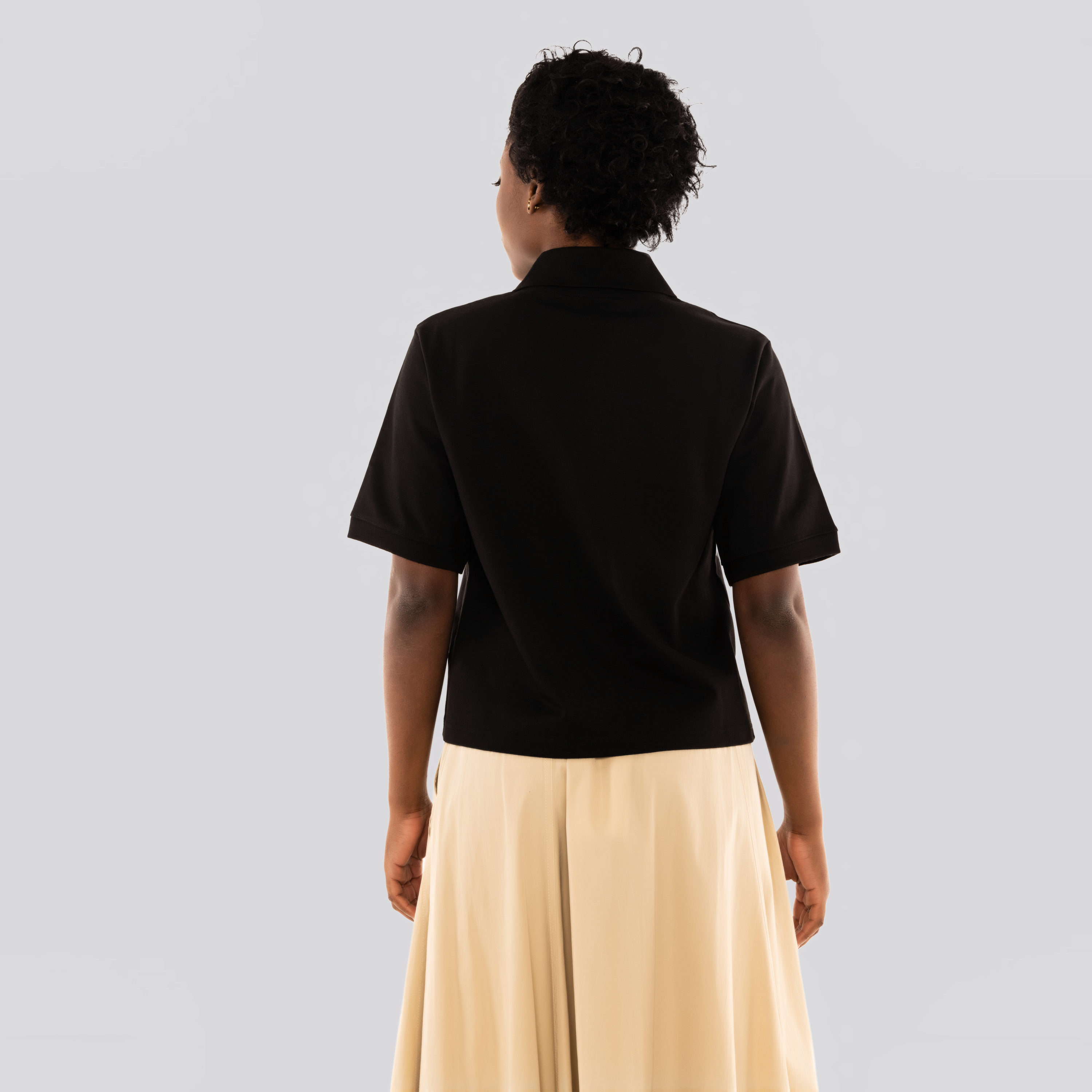 Camiseta Tipo Polo Negra Kenzo Gots