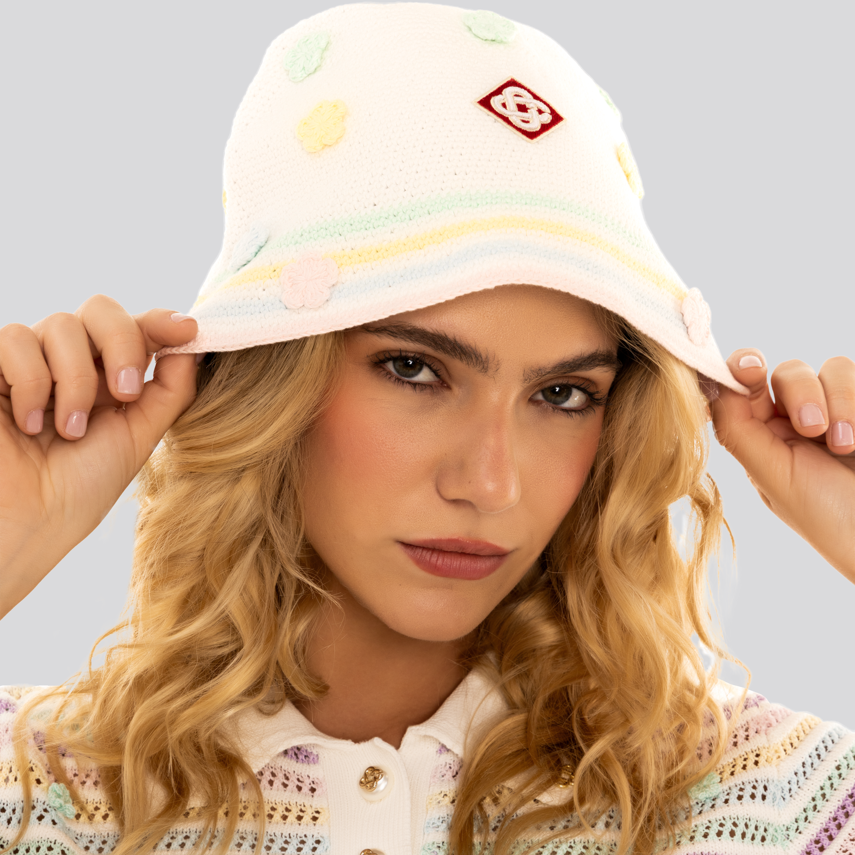 Gorro Blanco Casablanca Kawaii Crochet
