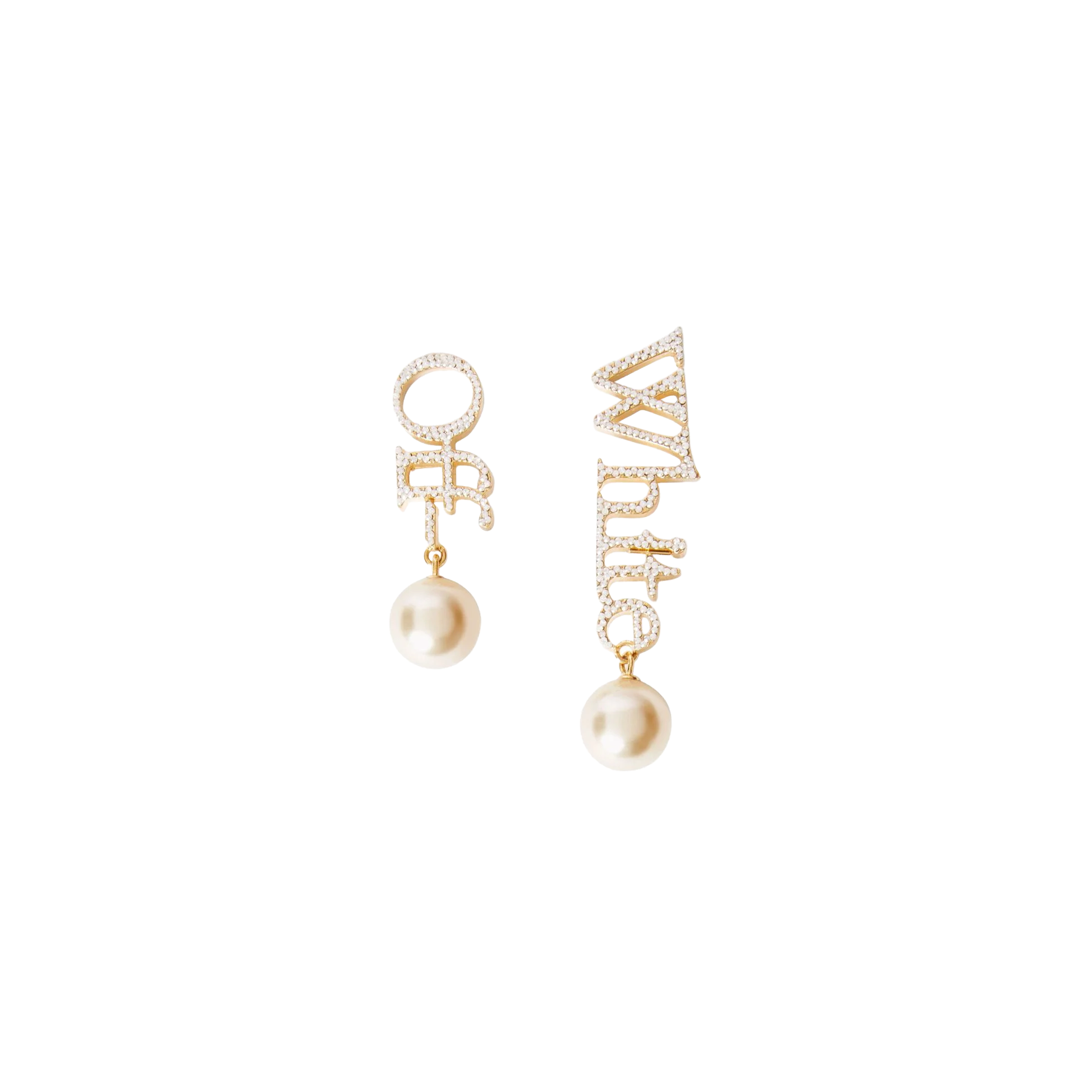 Aretes Dorados Off-White Logo