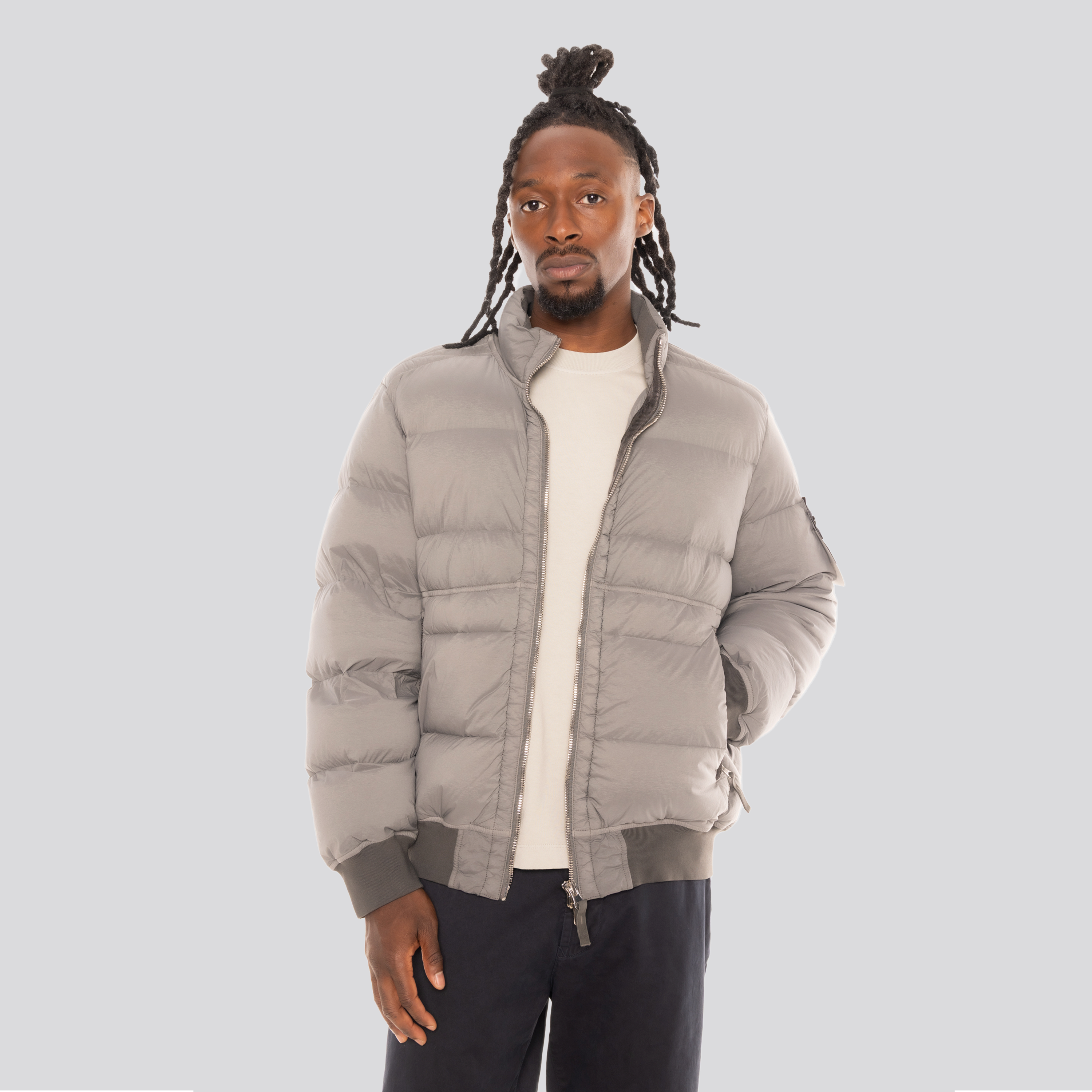 Chaqueta Gris Stone Island Piuma