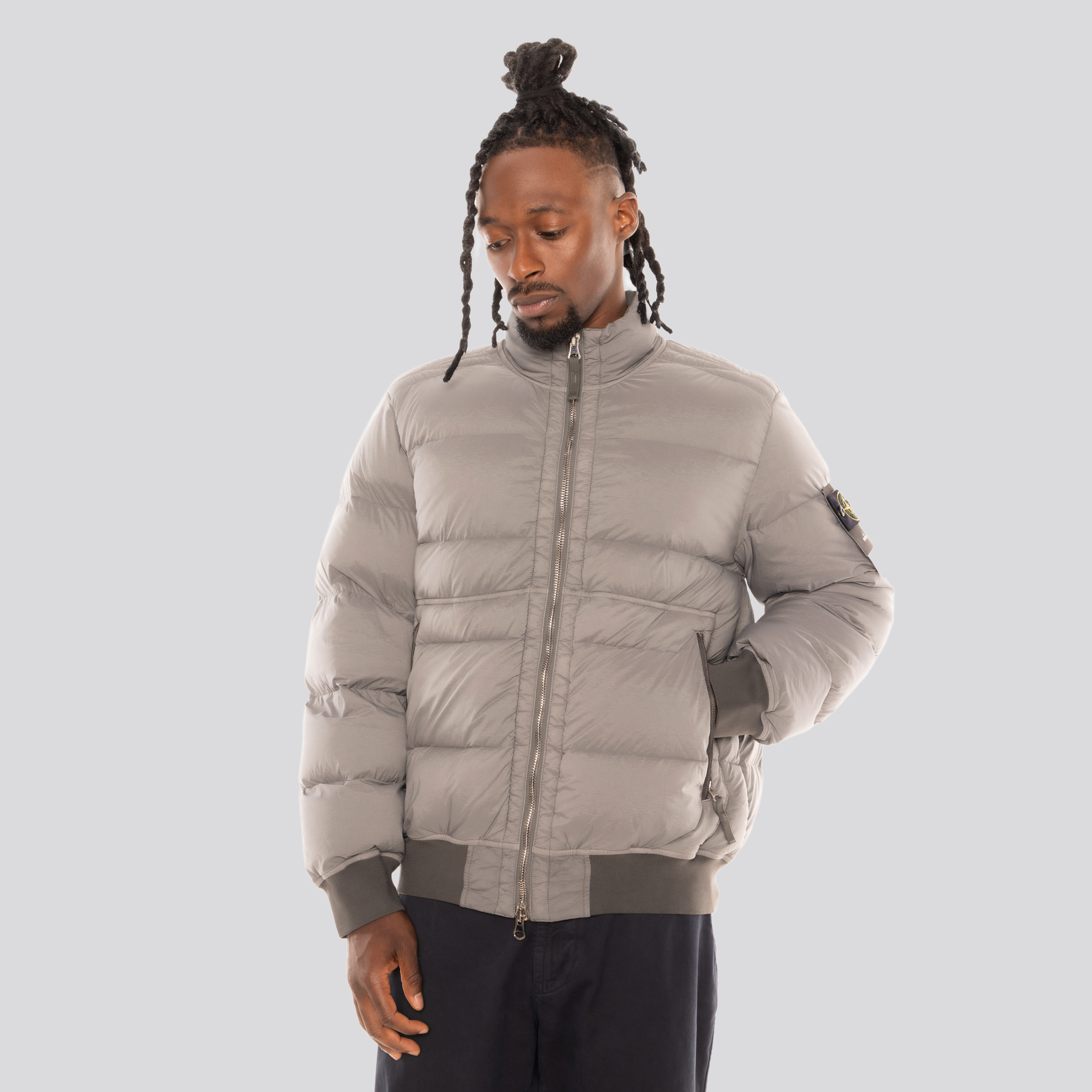 Chaqueta Gris Stone Island Piuma