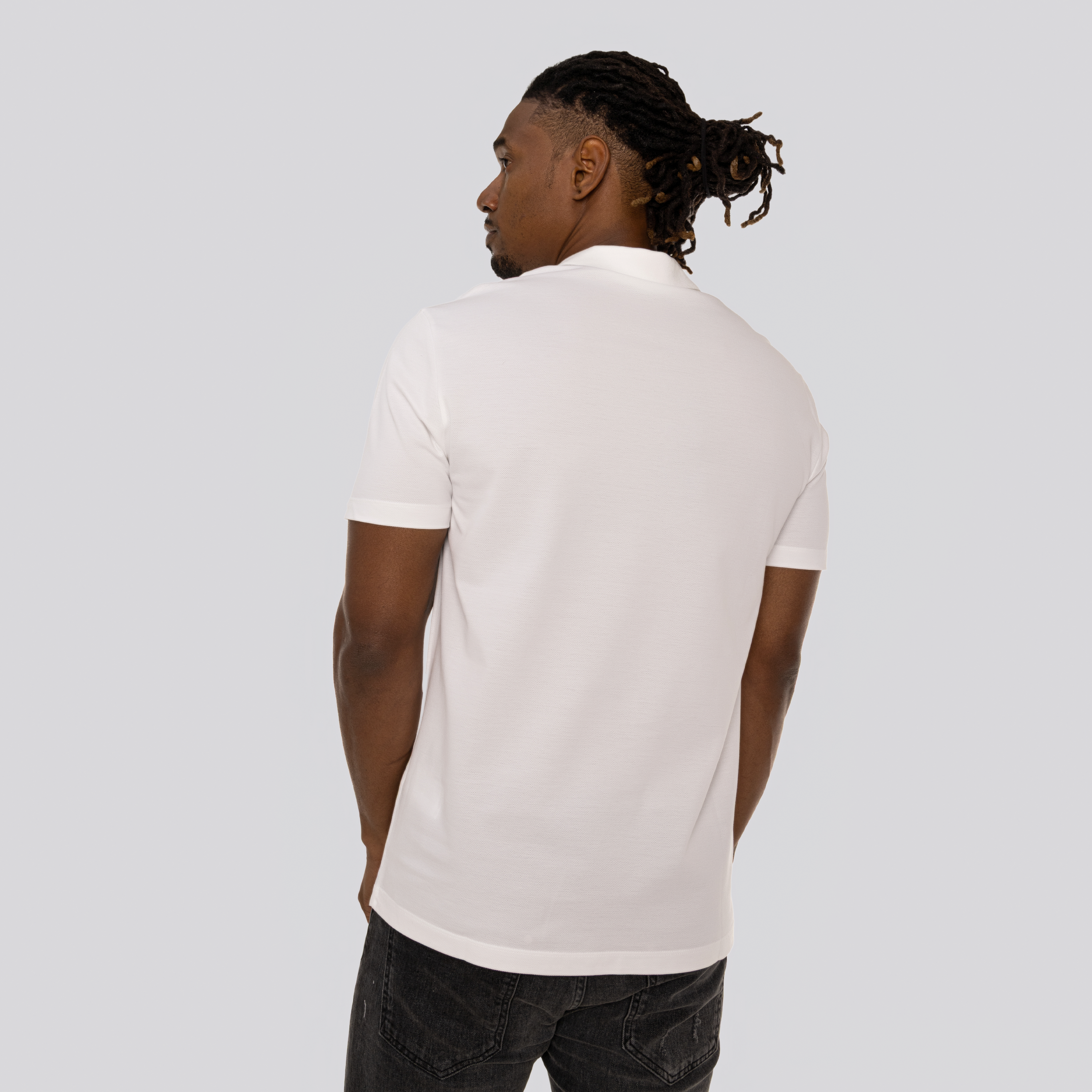 Camiseta Tipo Polo Blanca Versace Medusa
