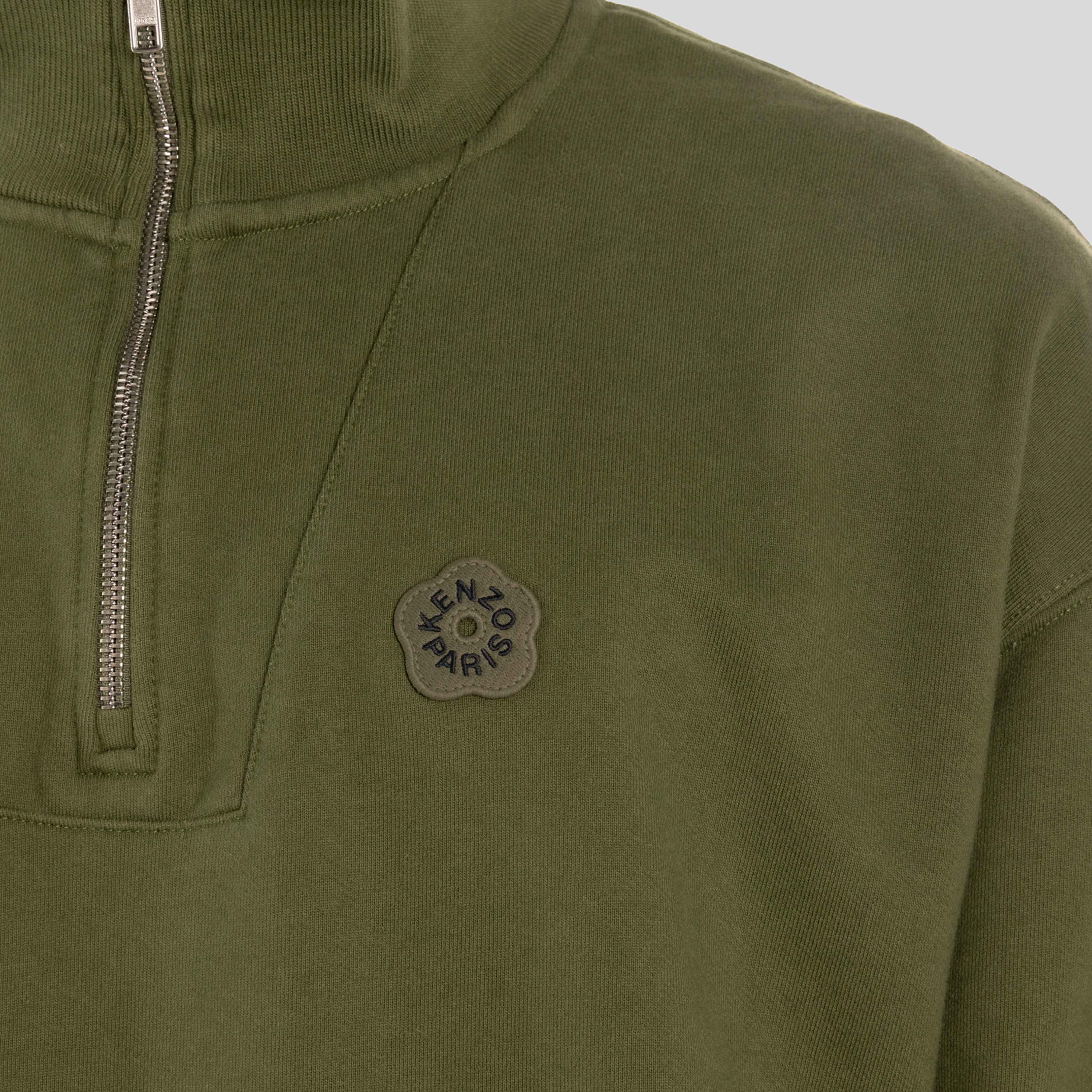 Buzo Verde Musgo Kenzo Boke Flower Zip