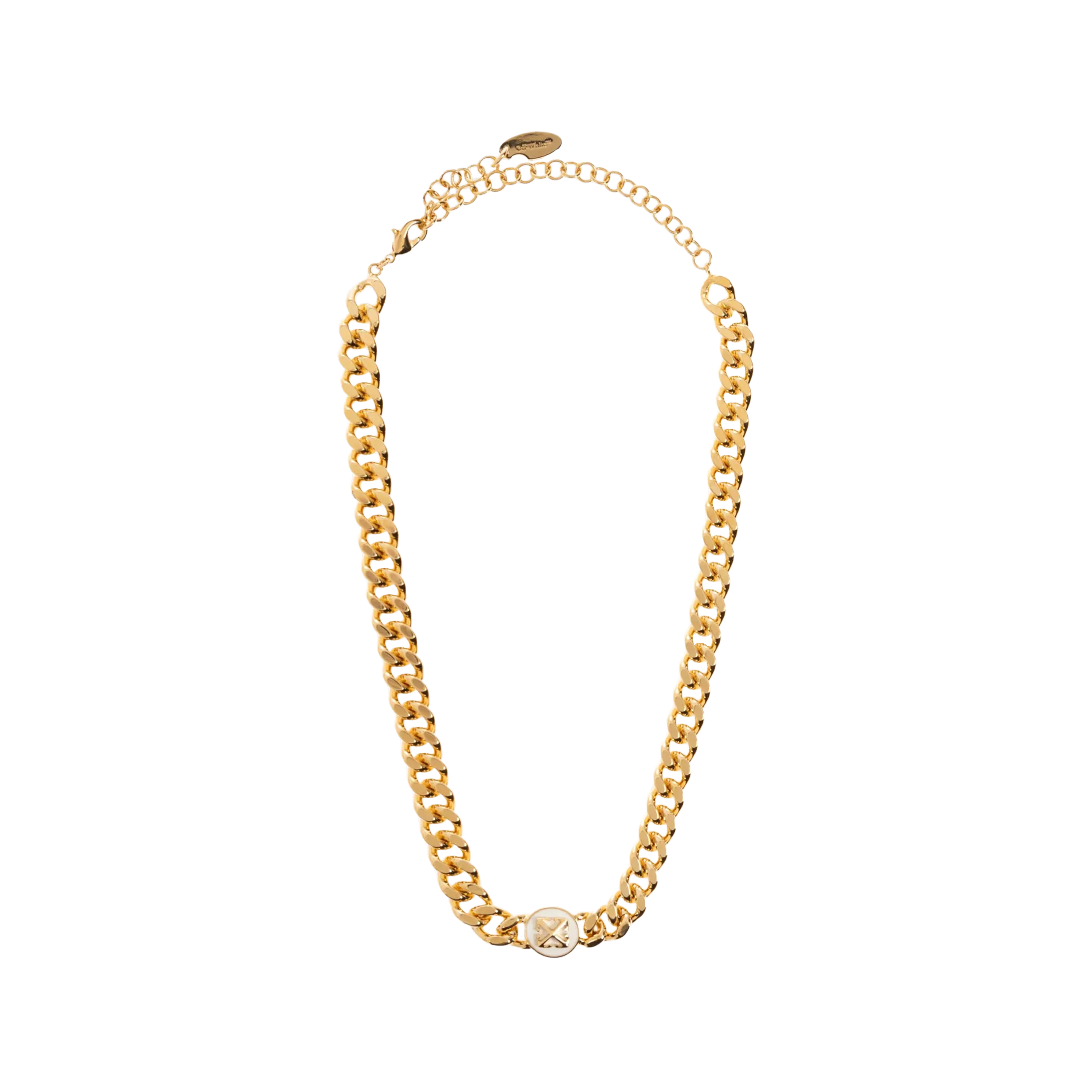 Collar Dorado Off-White Round Arrow