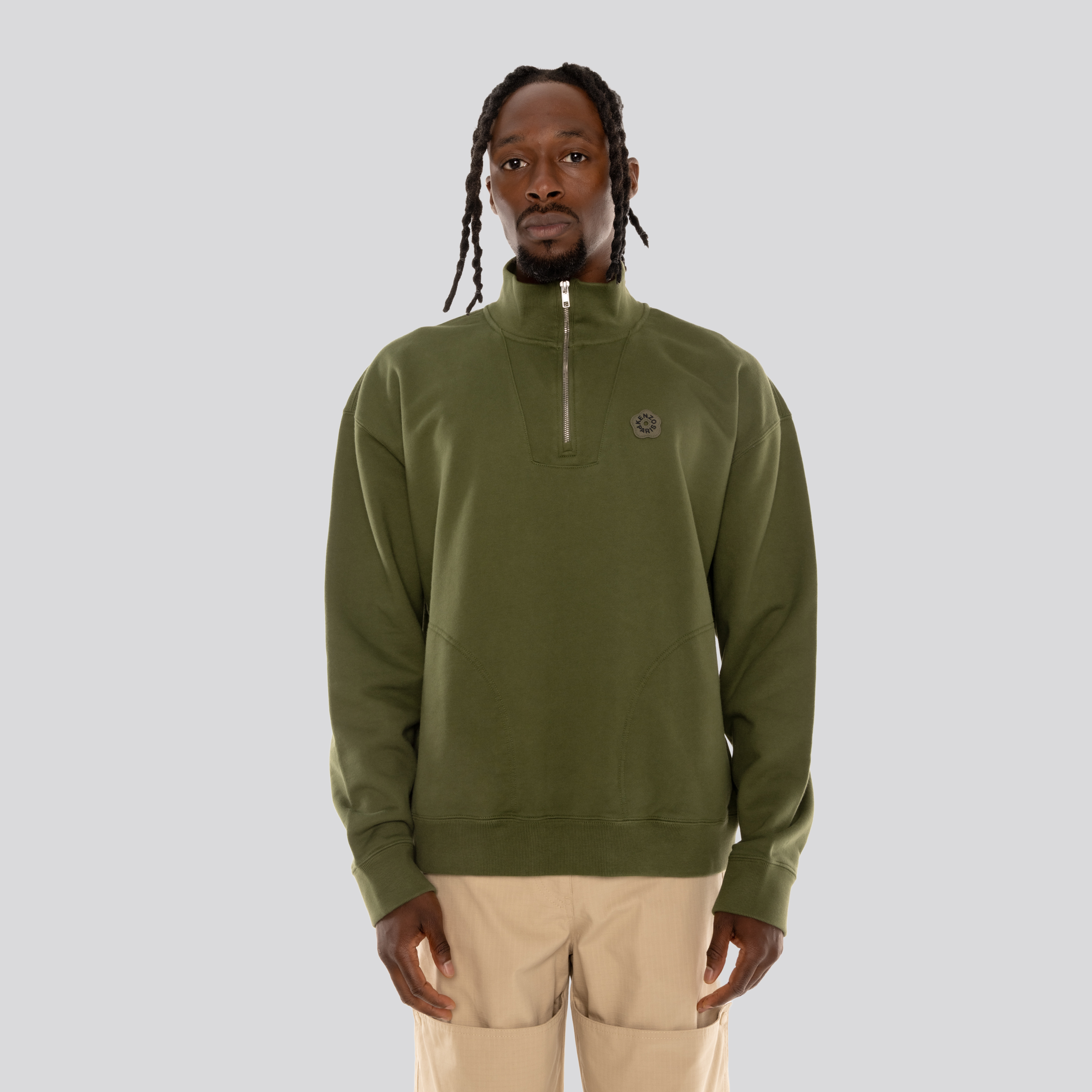 Buzo Verde Musgo Kenzo Boke Flower Zip