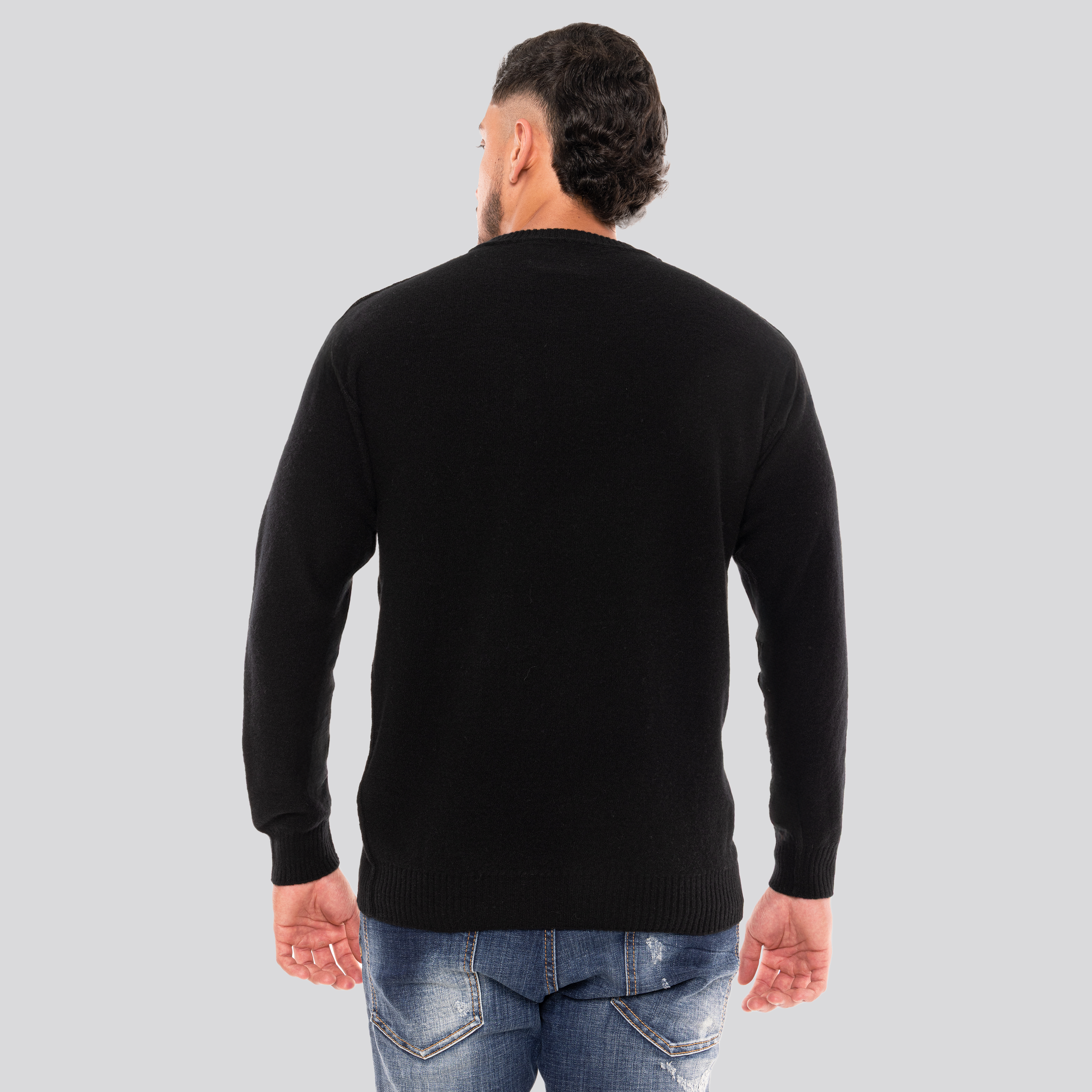 Buzo Negro Moschino Couture Embroidered