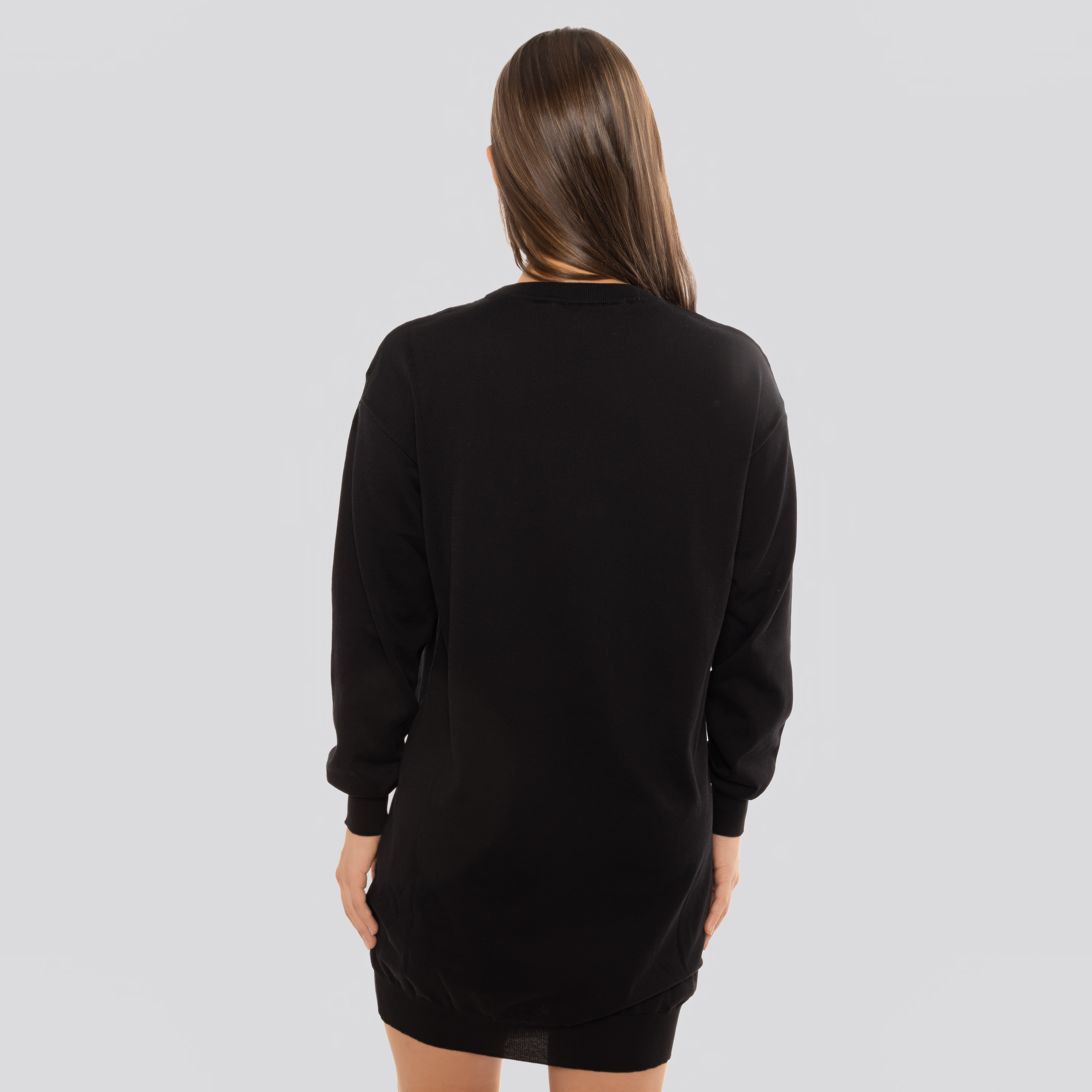 Vestido Negro Moschino Teddy Long Sleeves