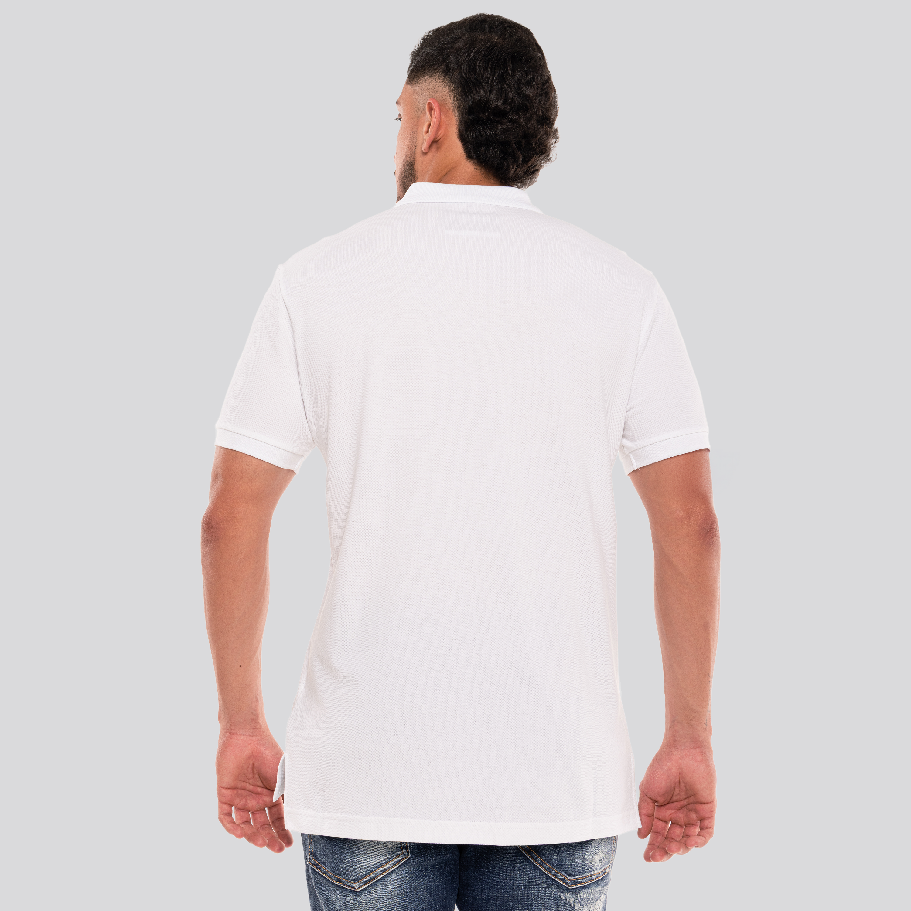 Camiseta Tipo Polo Blanca Moschino Teddy