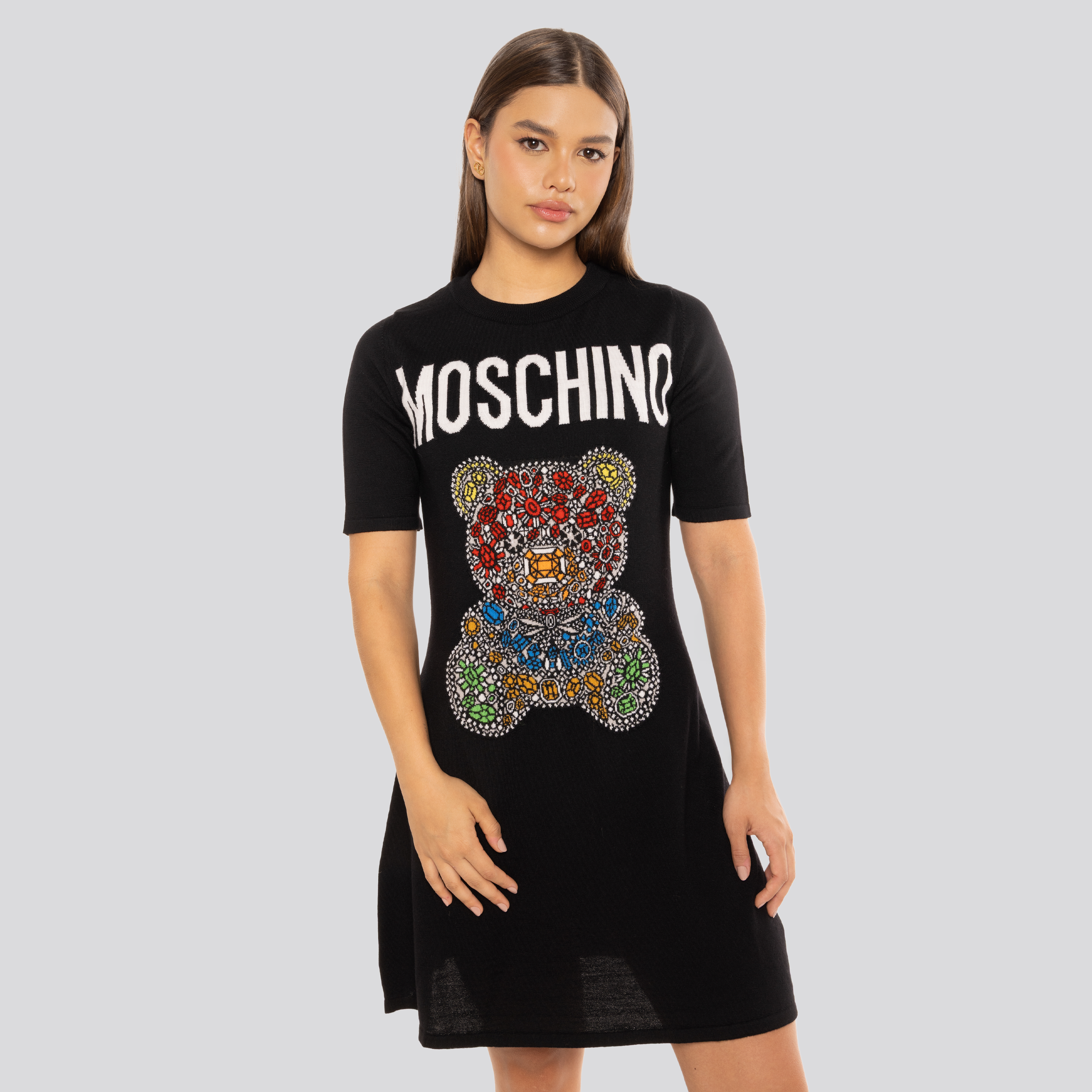 Vestido Negro Moschino Teddy