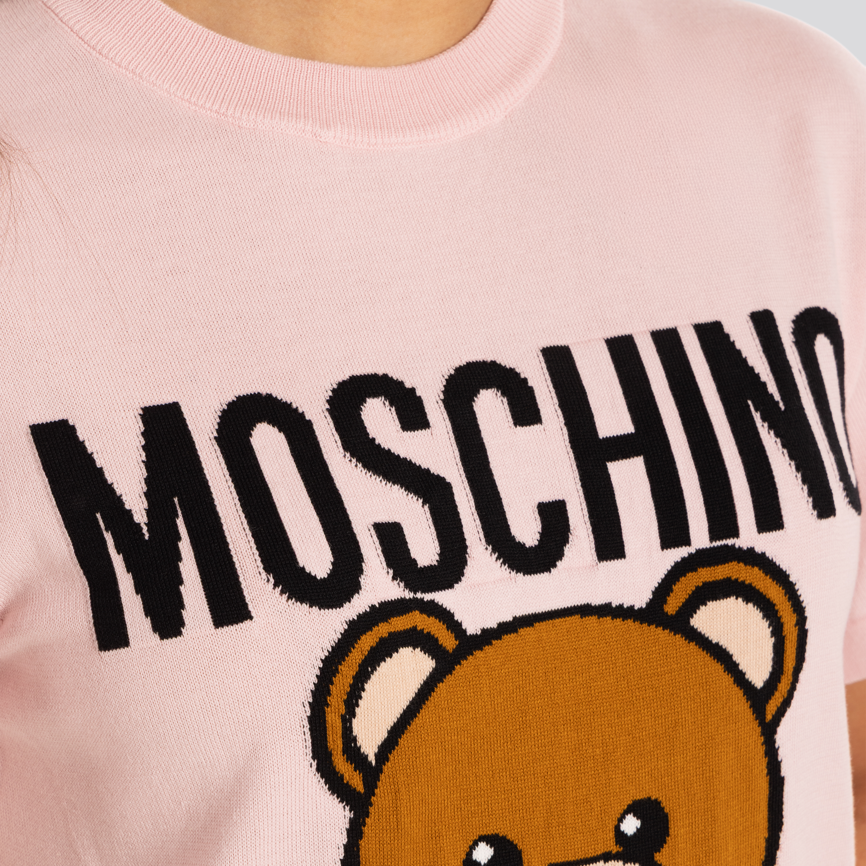 Vestido Rosado Moschino Teddy Long Sleeves