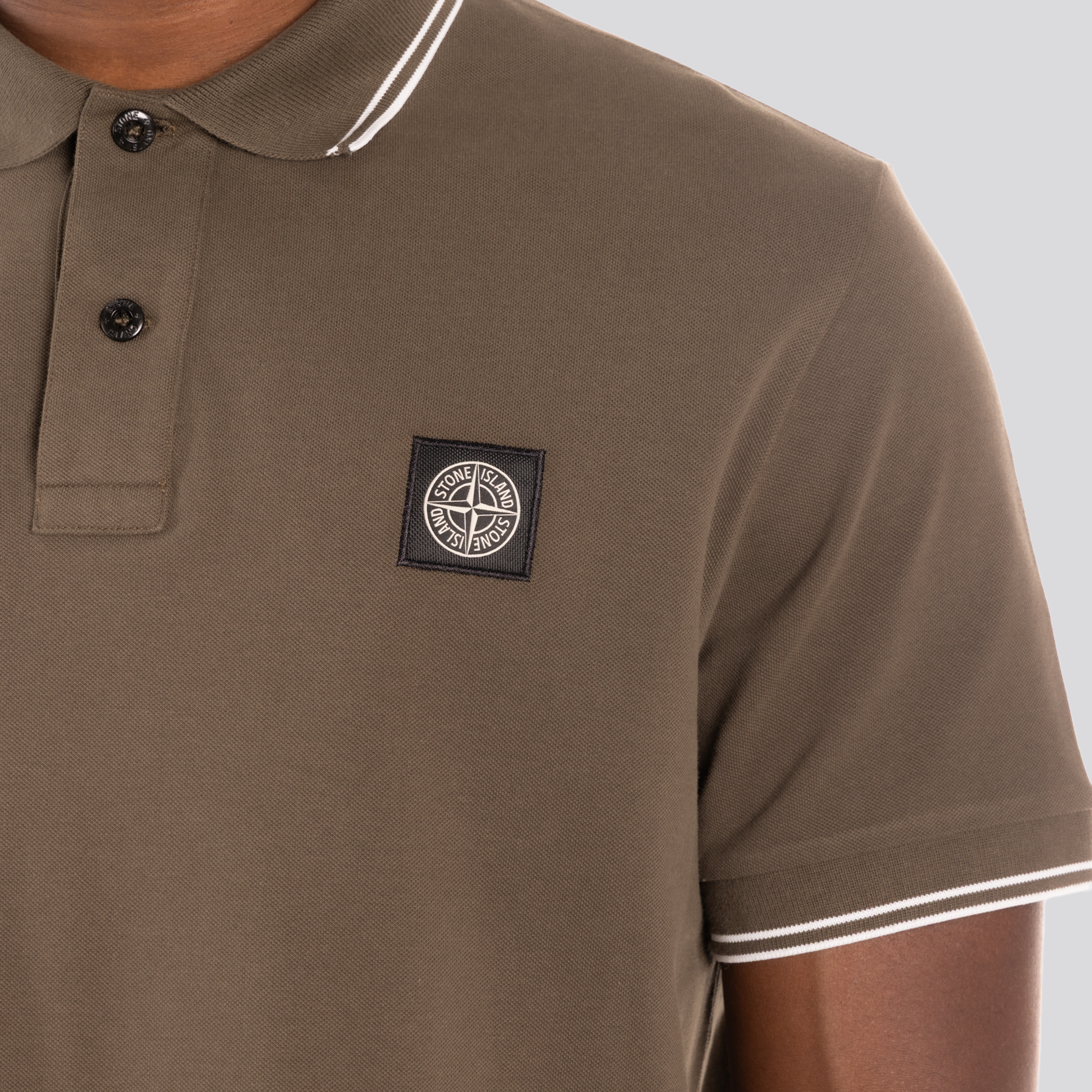 Camiseta Tipo Polo Verde Stone Island Compass