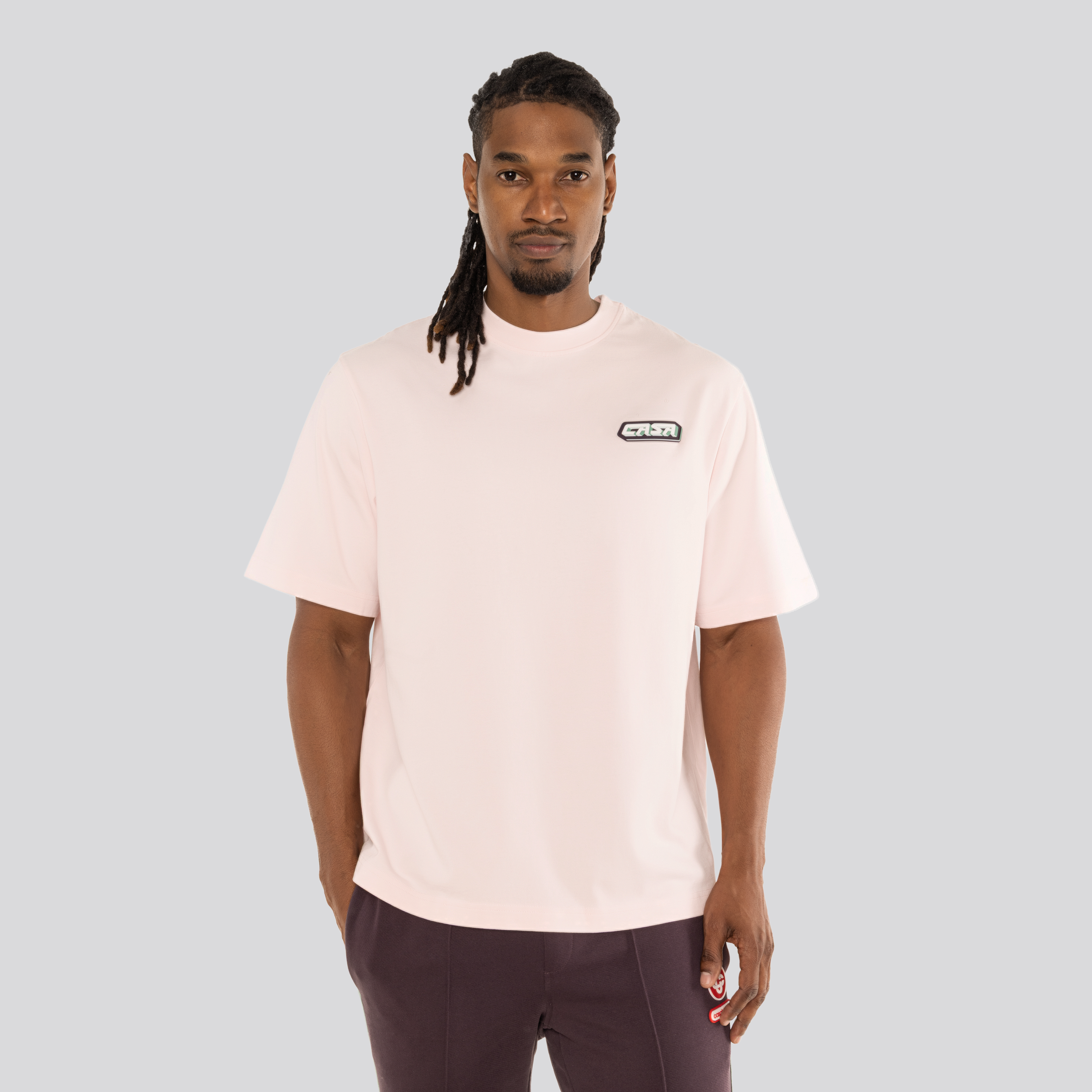 Camiseta Rosado Casablanca Racing Pvc Patch