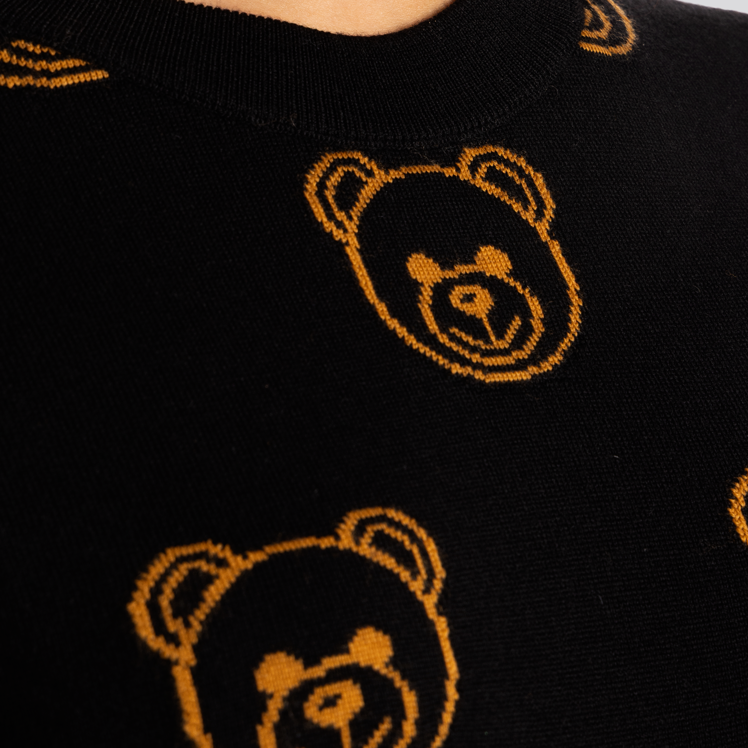 Vestido Negro Moschino Multi Teddy