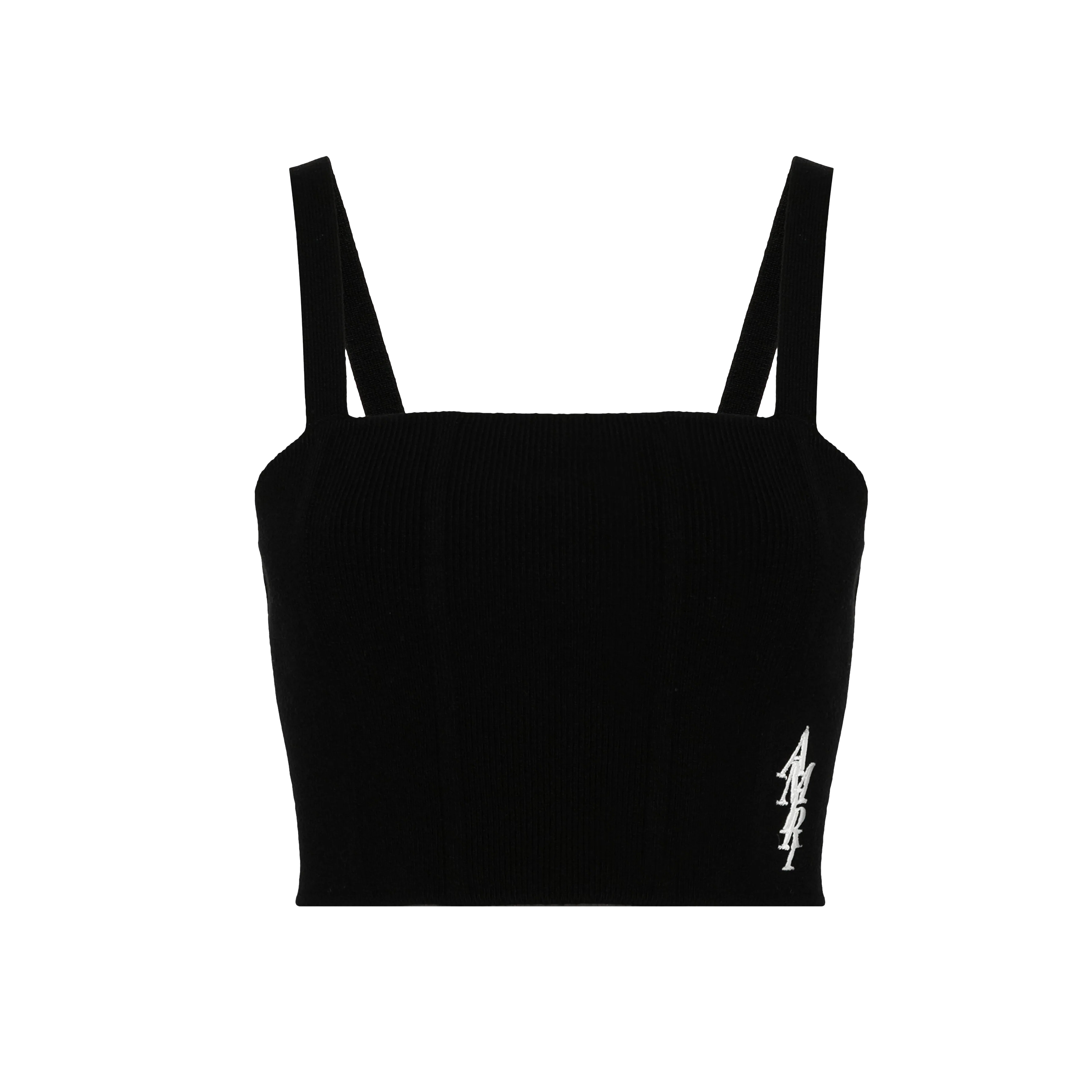 Top Negro AMIRI Stack Knit Bustier