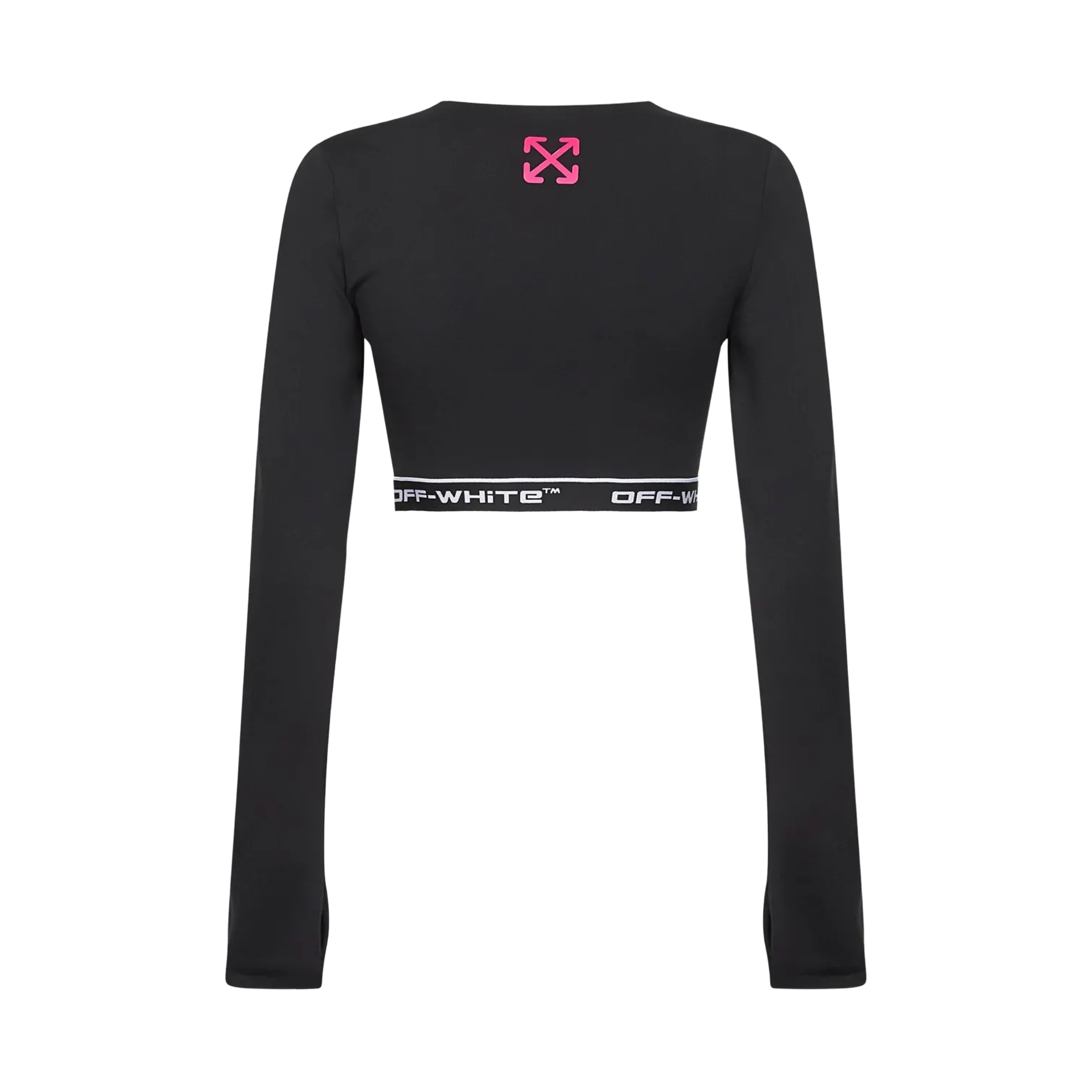 Top Negro Off-White Logo Band