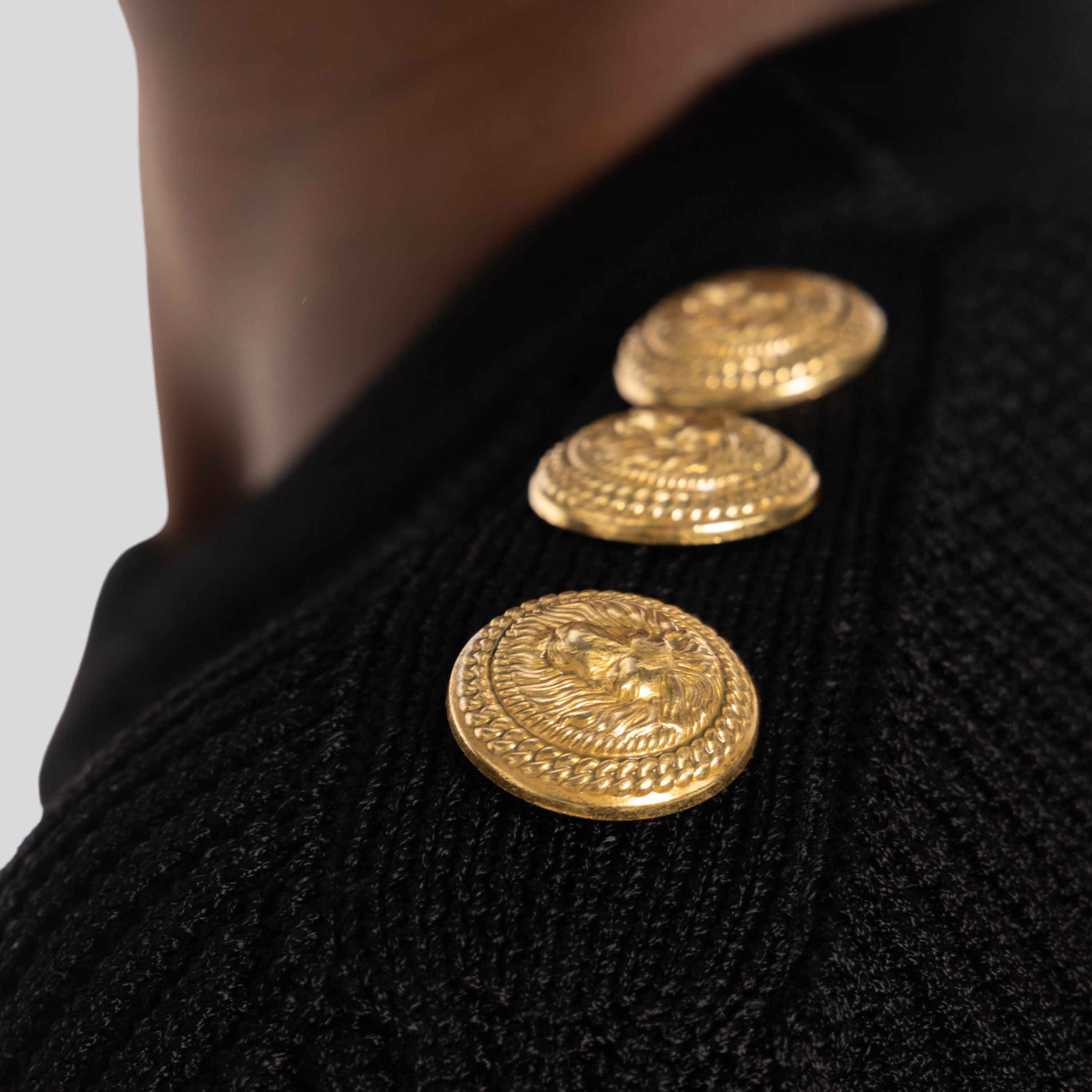 Buzo Negro Balmain 6 Btn