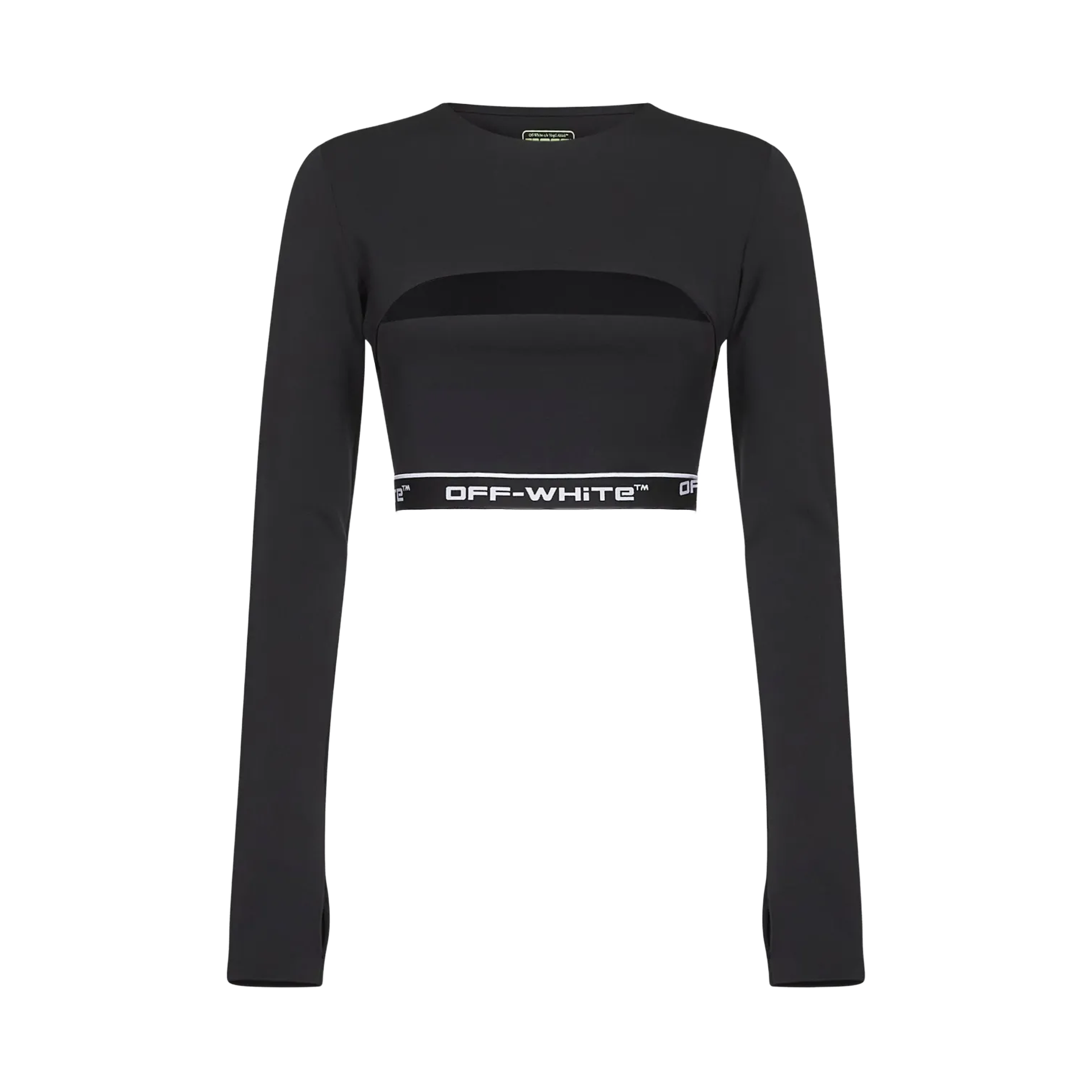 Top Negro Off-White Logo Band