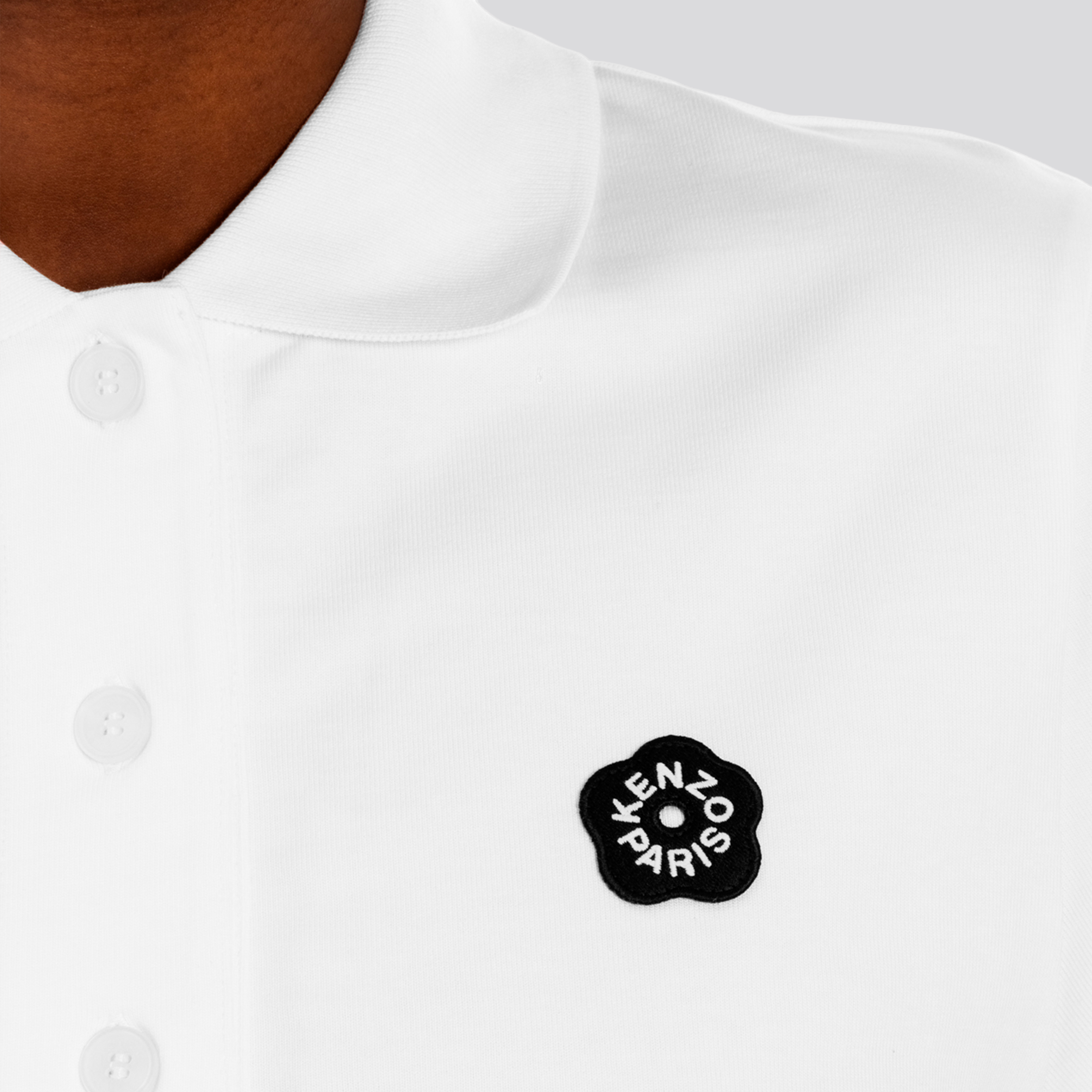 Camiseta Tipo Polo Blanca Kenzo Gots