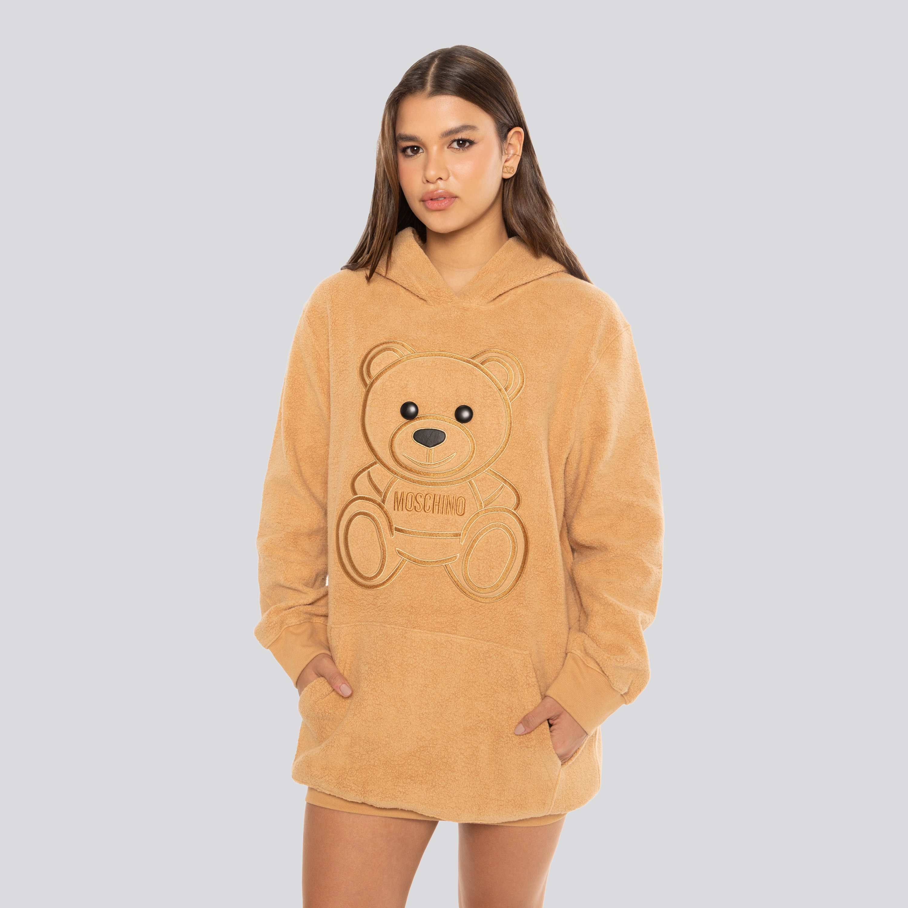 Vestido Beige Moschino Big Teddy