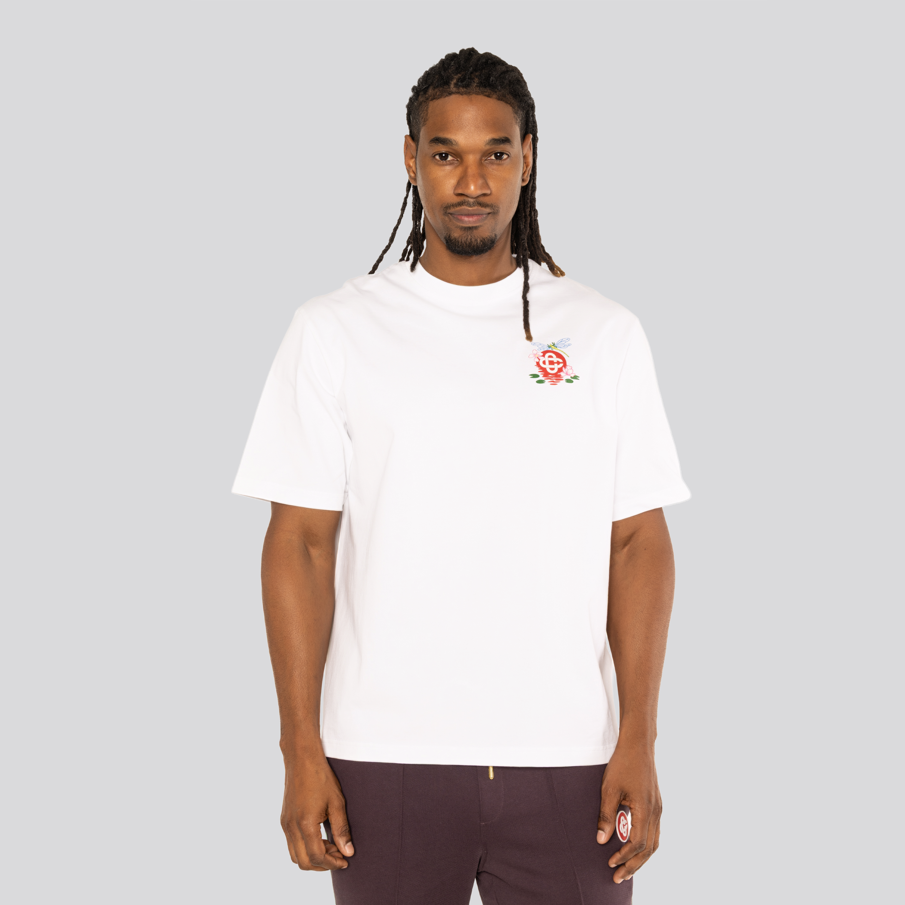 Camiseta Blanca Casablanca Dragonfly Floral