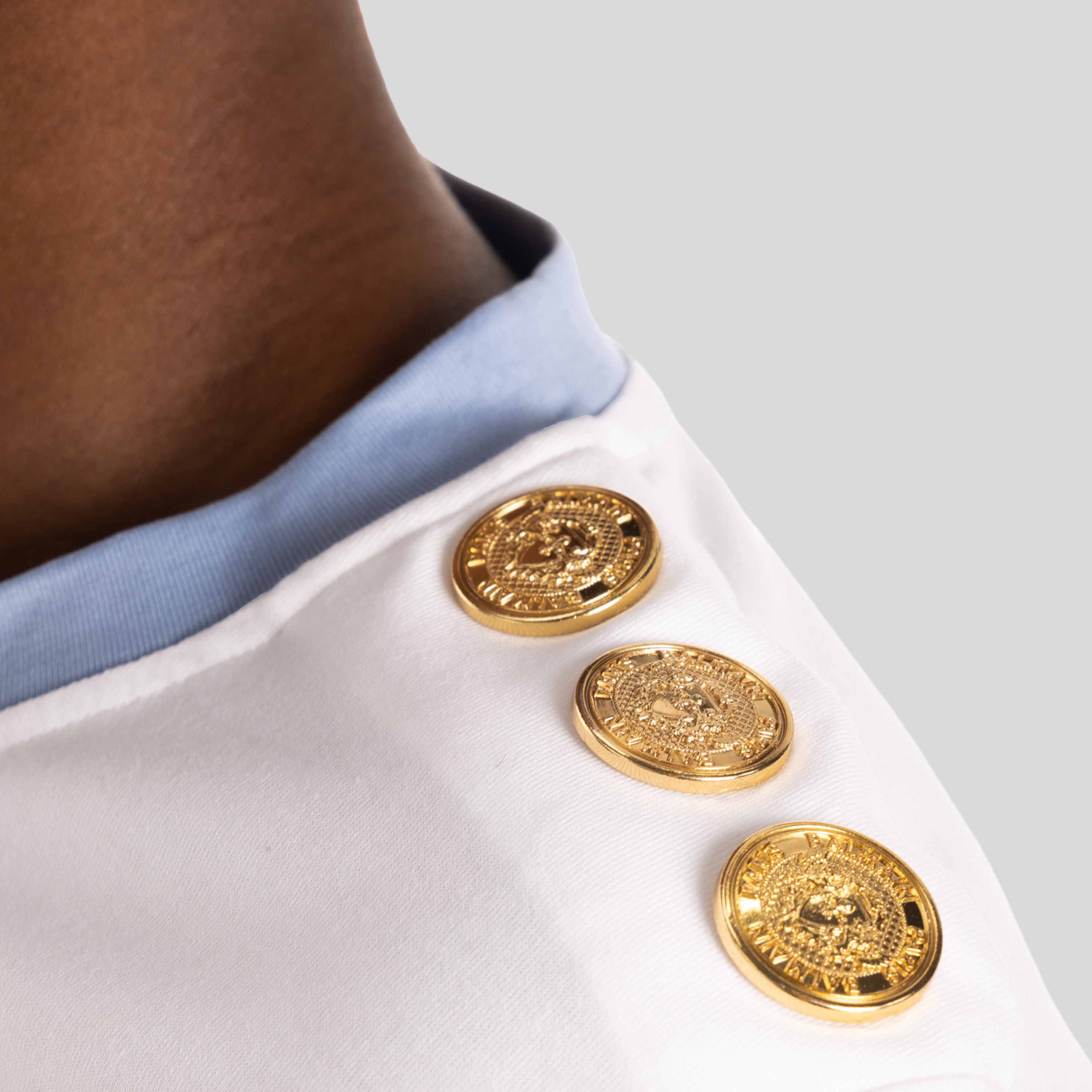 Camiseta Blanca Balmain Paris Logo 3 Btn