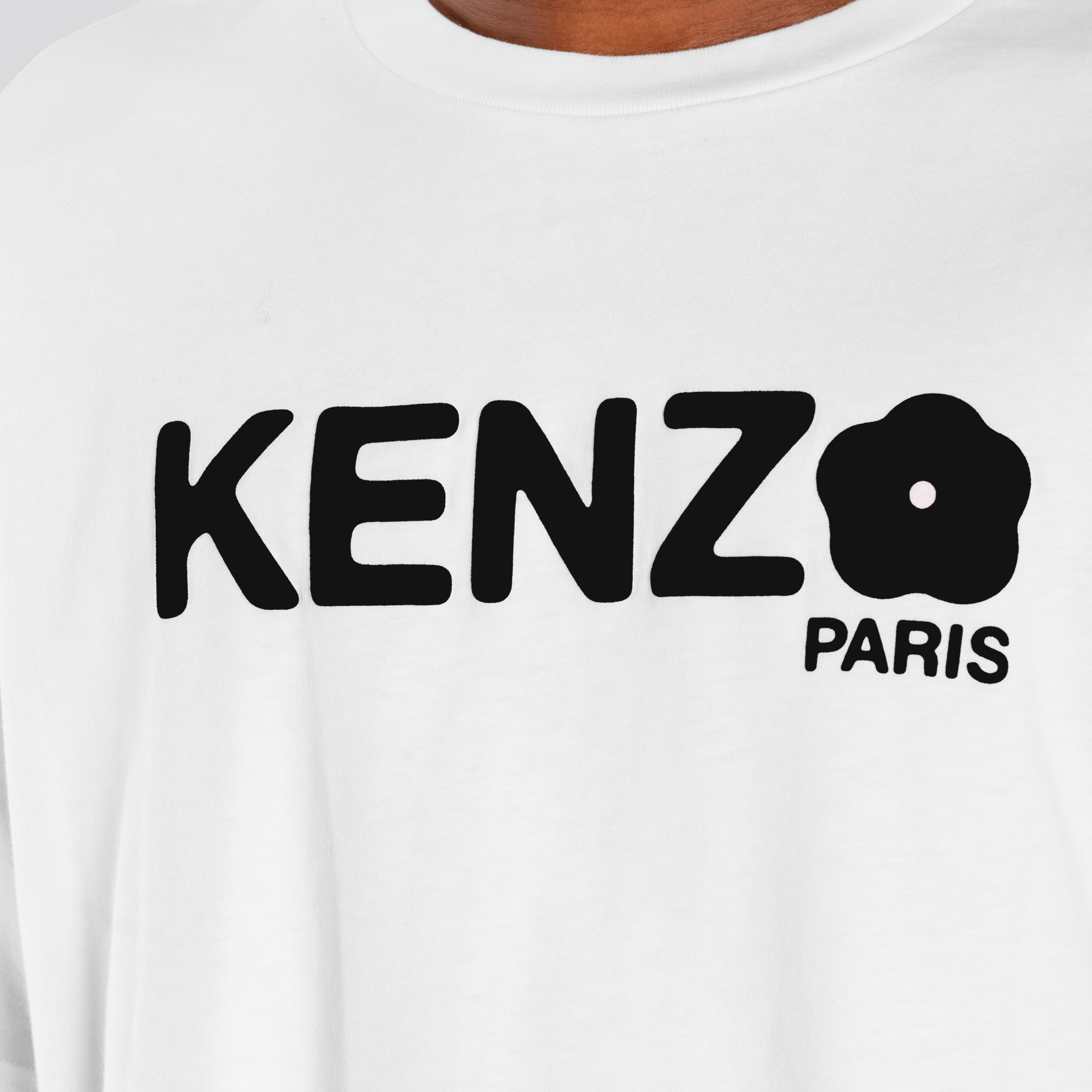 Camiseta Blanca Kenzo Flower Logo