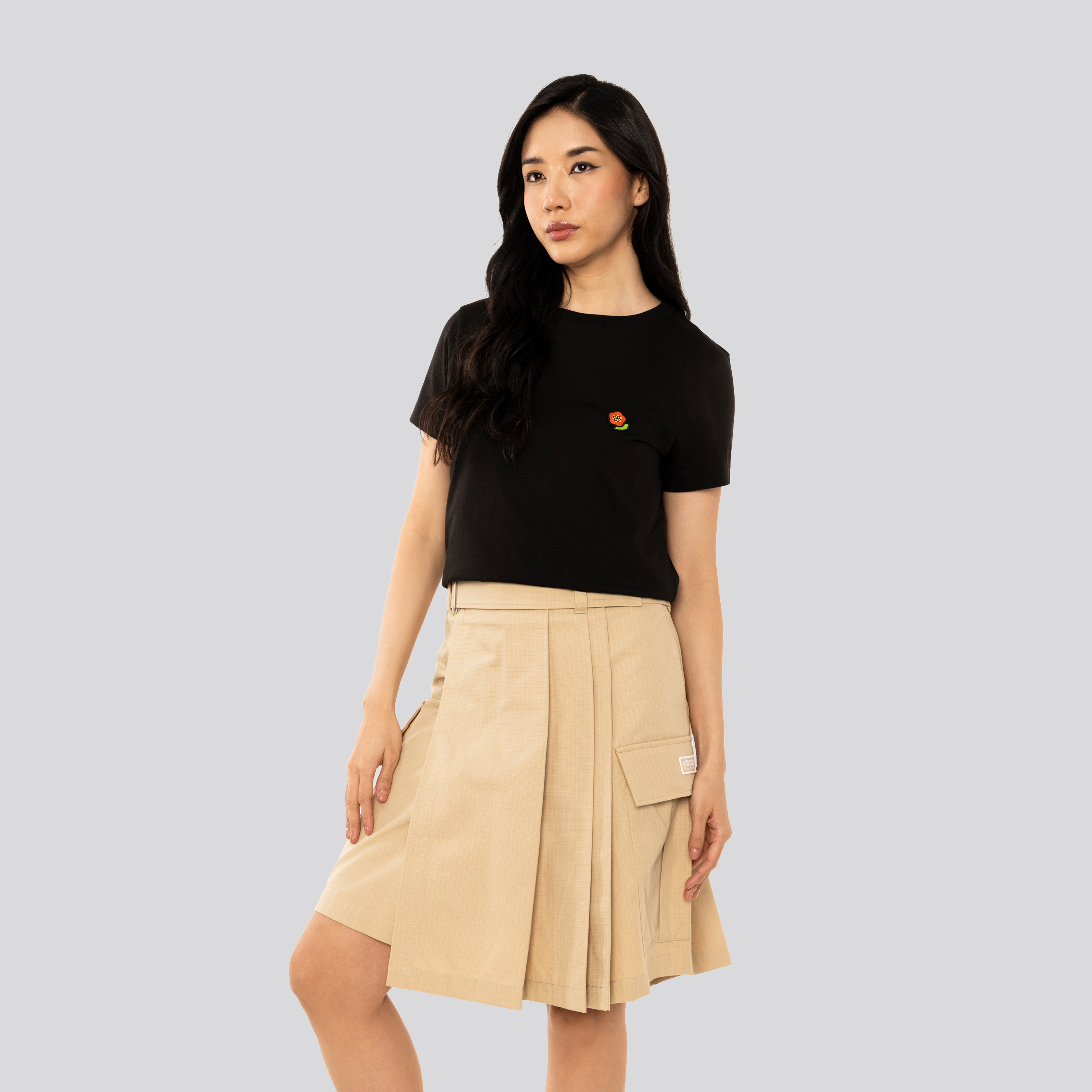 Camiseta Negra Kenzo Flower