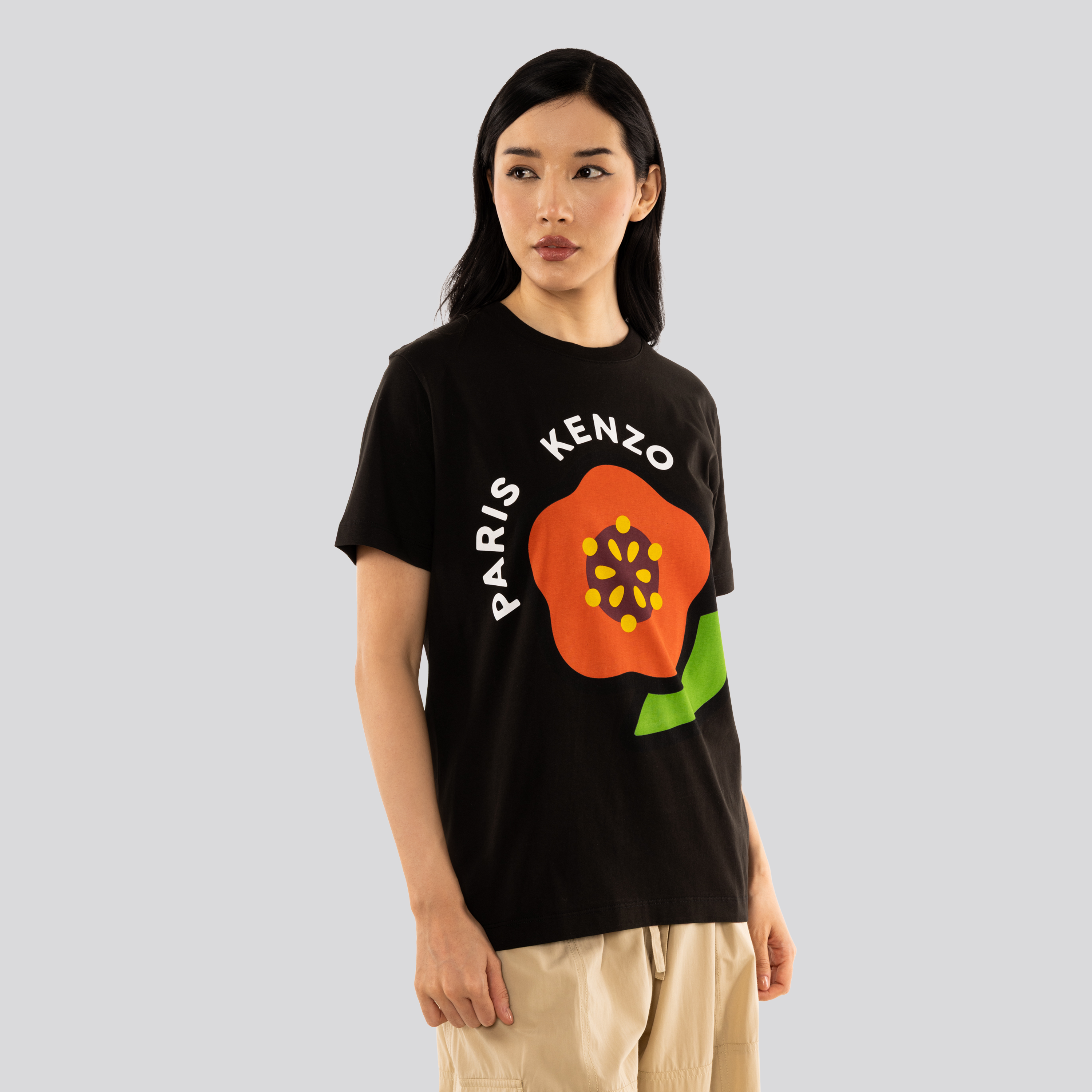 Camiseta Negra Kenzo Pop